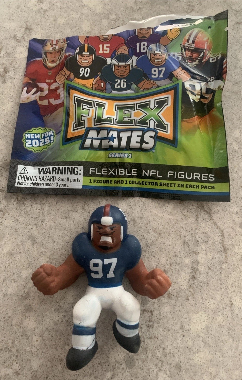 2025 NFL FlexMates Series 1 Dexter Lawrence II New York Giants By Party Animal