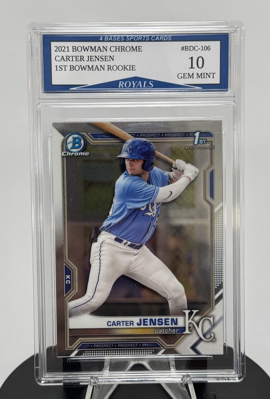 2021 Bowman Chrome Carter Jensen 1st Bowman Rookie Card #BDC-106 Gem Mint 10