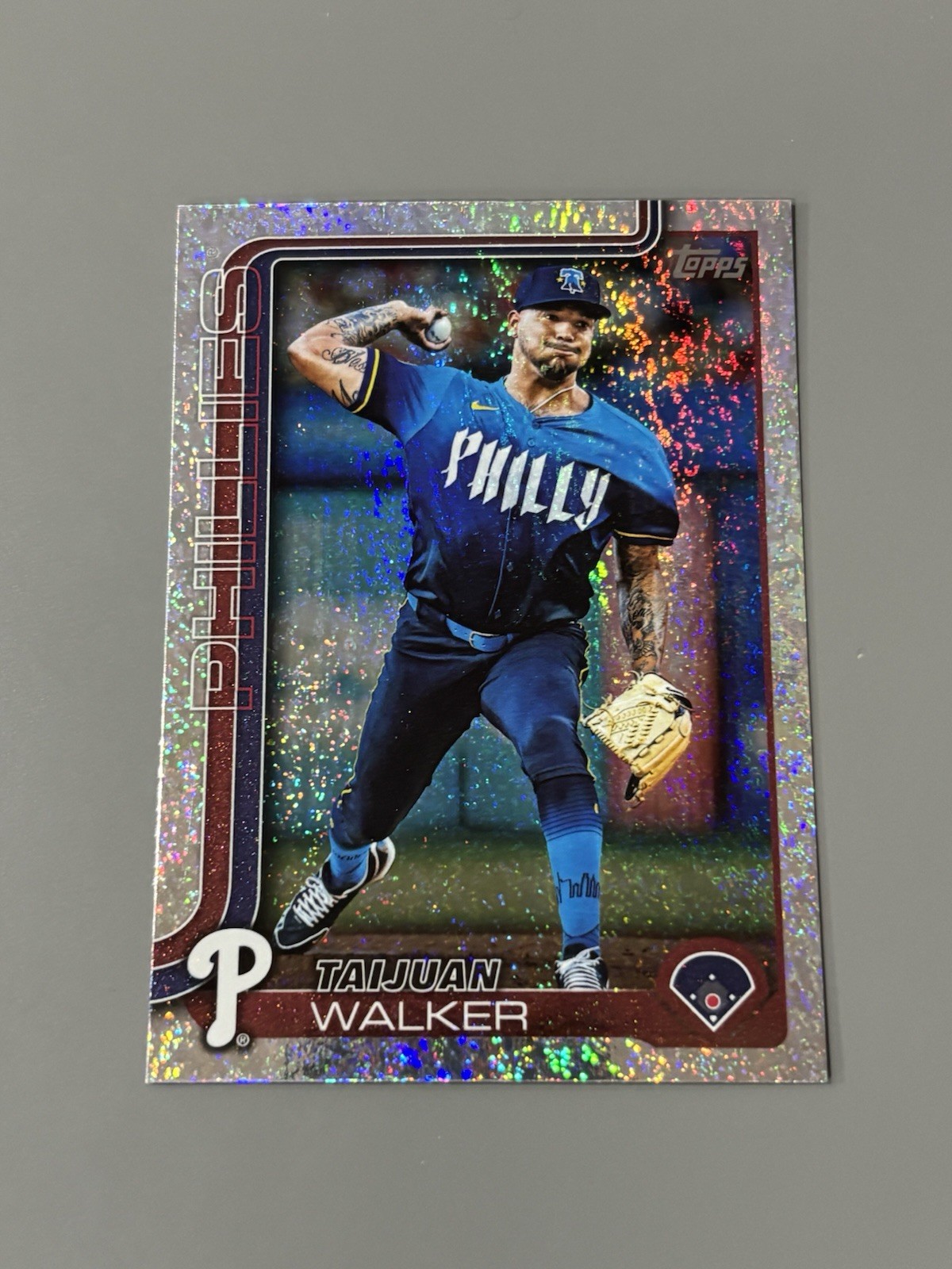 2025 Topps #351 Taijuan Walker Sandglitter Philadelphia Phillies