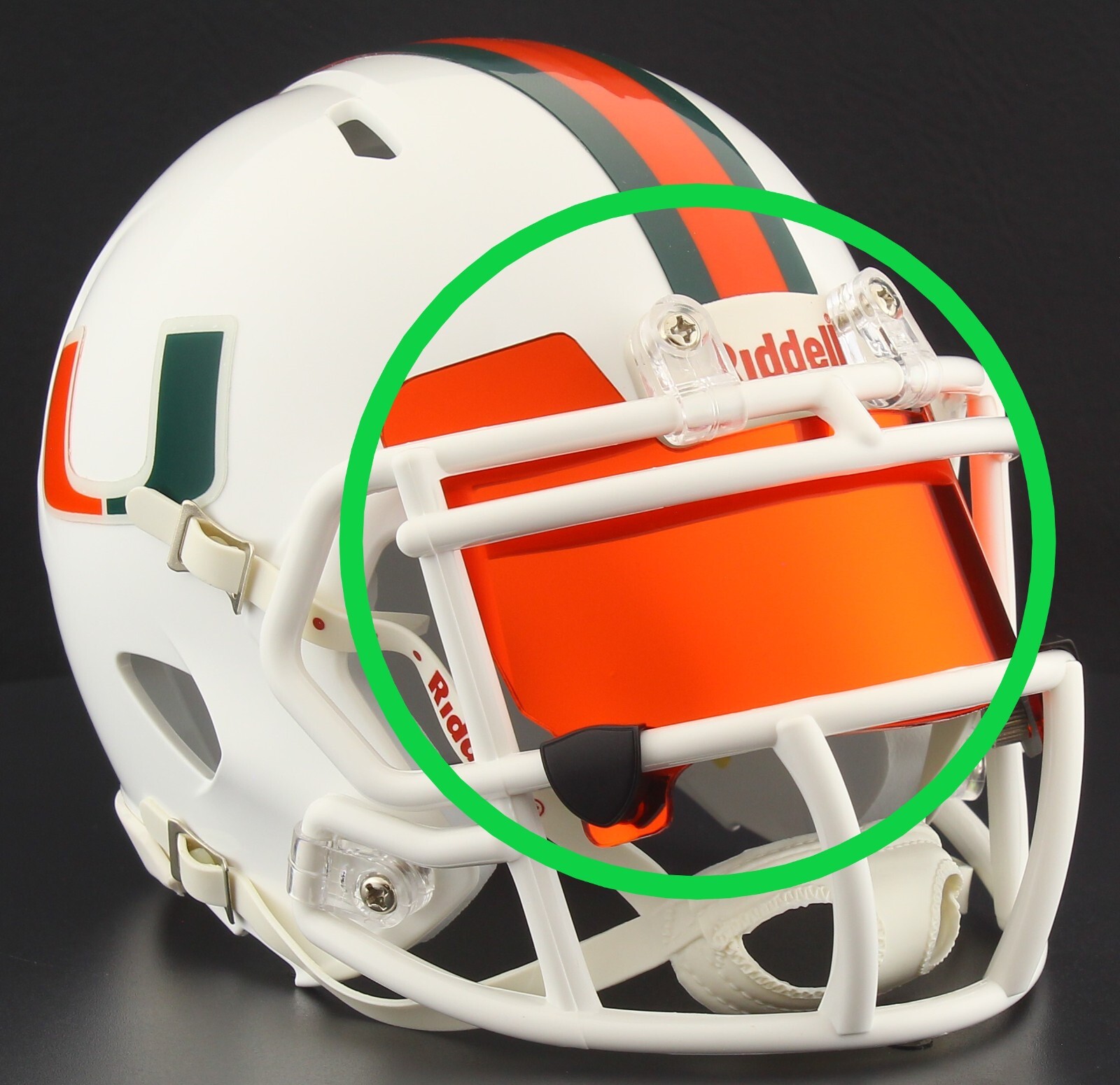 EYE SHIELD / VISOR ONLY! for MIAMI HURRICANES Mini Football Helmet