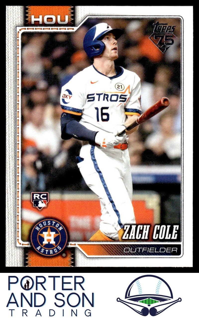 Zach Cole RC 2026 Topps #601 Houston Astros Baseball Card