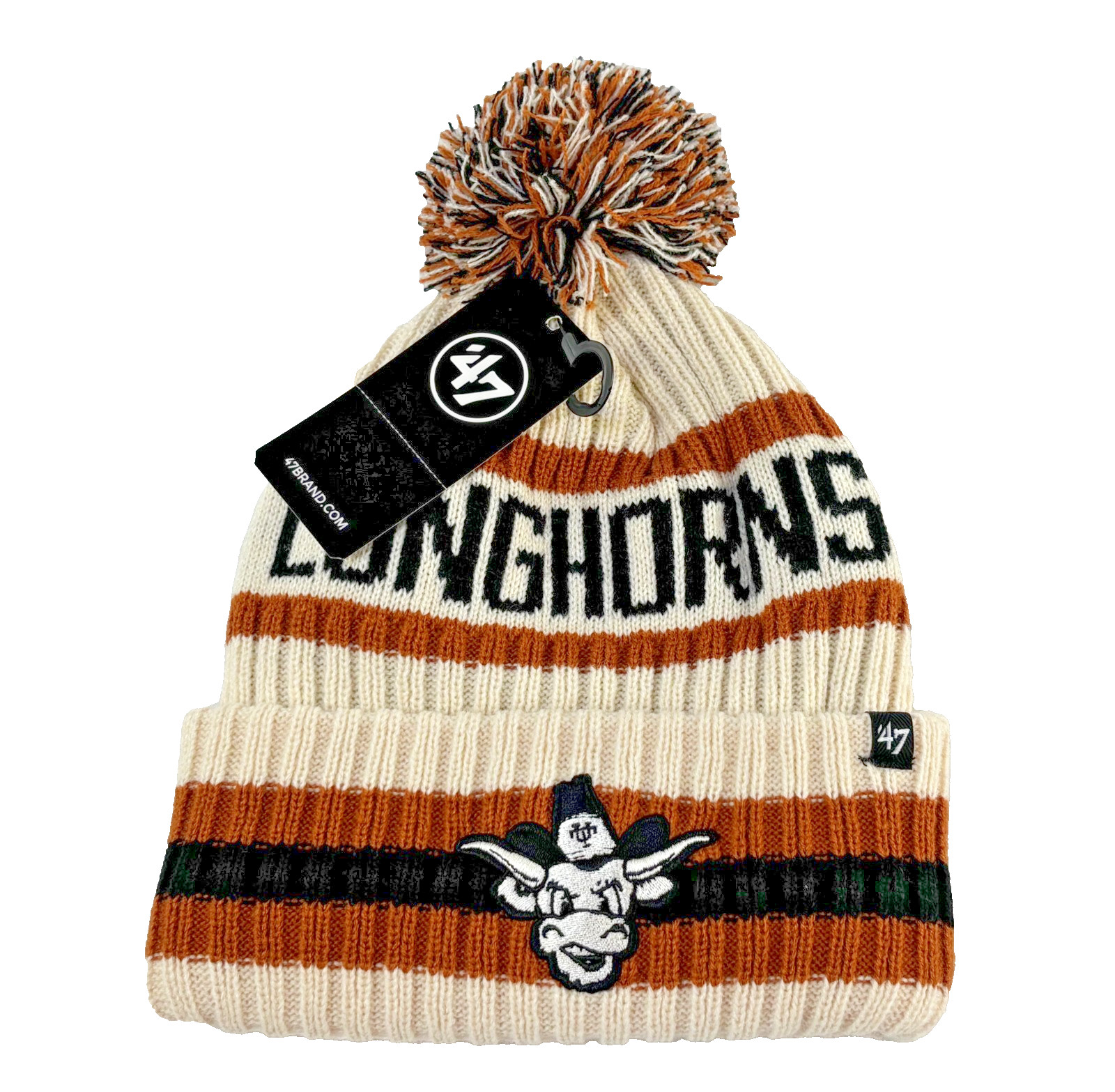 ’47 Brand Texas Longhorns University of Texas Beanie Natural Burnt Orange OSF