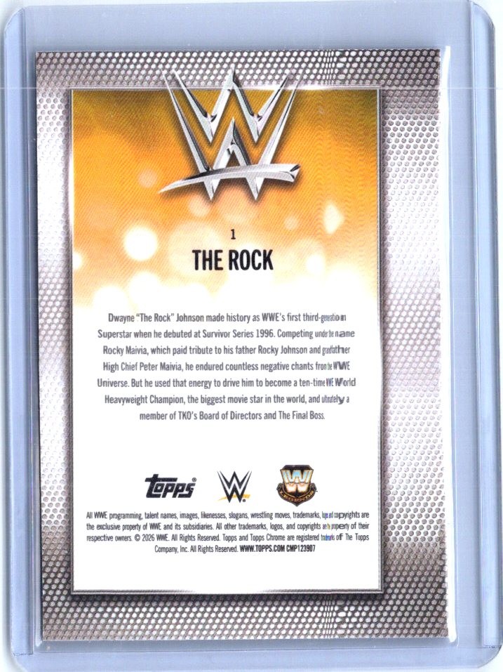 2026 Topps Chrome WWE #1 The Rock