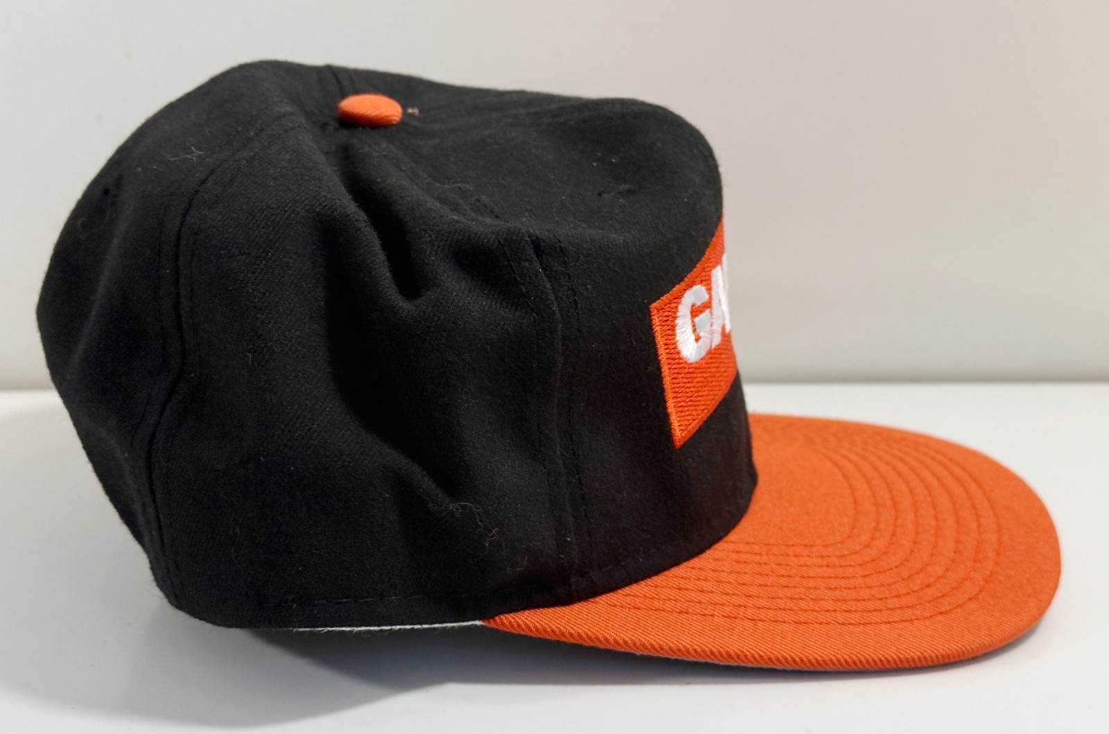 CCM NHL ‘Game On’ Snapback Hat Cap Wool Black Orange Lockout Vintage 90s