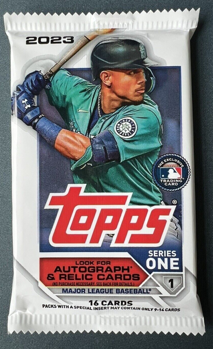 (1) 2023 Topps Series 1 Baseball MLB Factory Sealed Pack From Box – 16 Cards Per