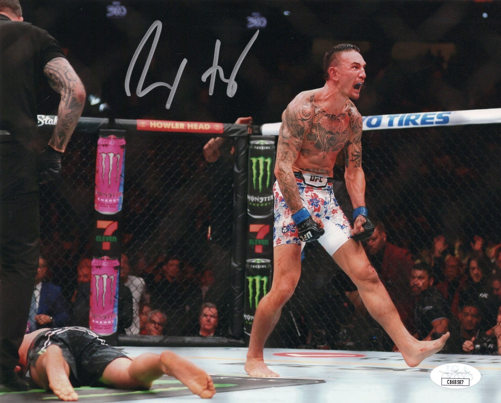 Max Holloway autographed signed 8×10 photo UFC Blessed JSA COA Justin Gaethje