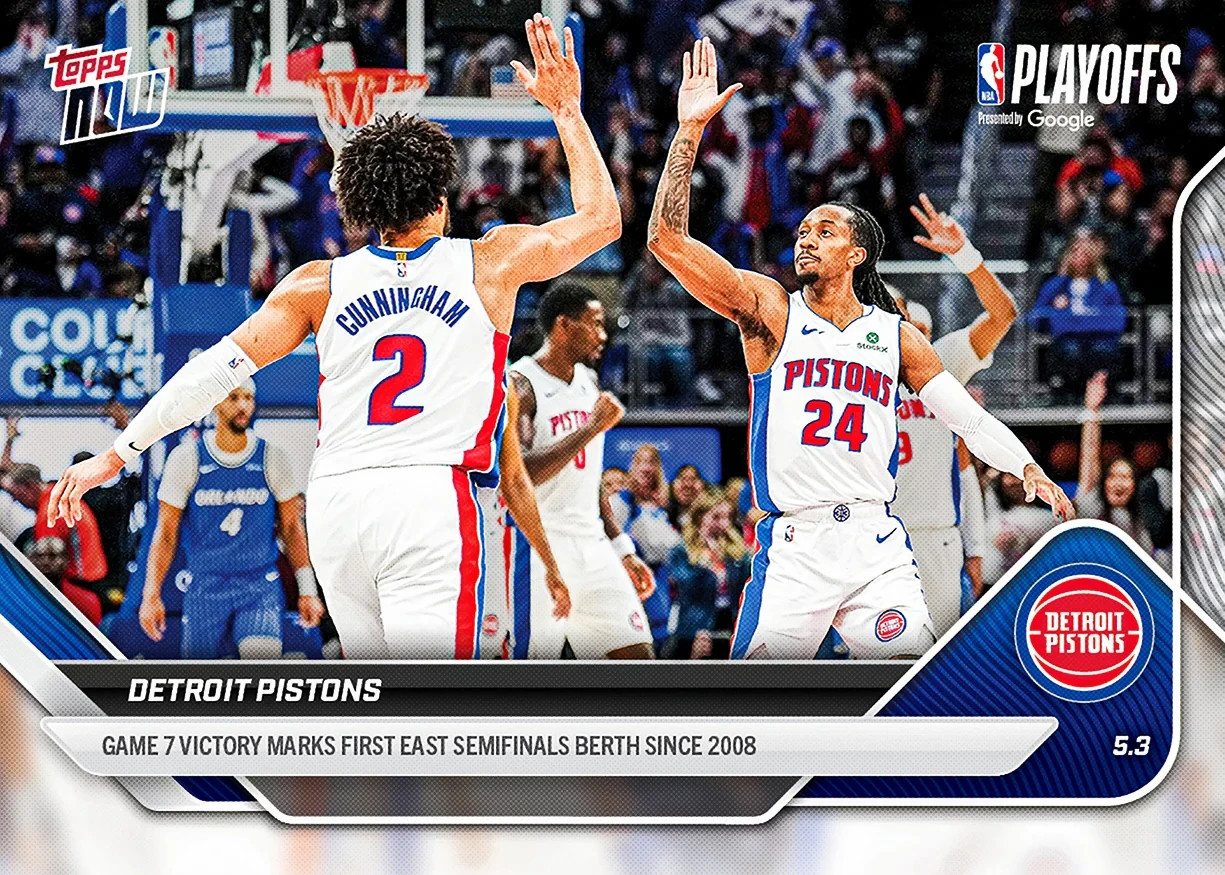 📦 IN STOCK – Detroit Pistons – 2025-26 NBA Topps NOW – Card 291 – PR: 876