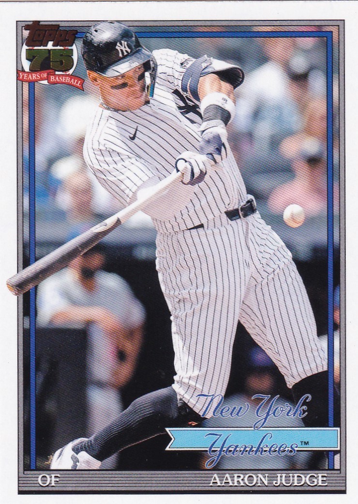 AARON JUDGE TOPPS 1991 35TH ANNIVERSARY RETRO YANKEES #T91-34 2026 26 S1