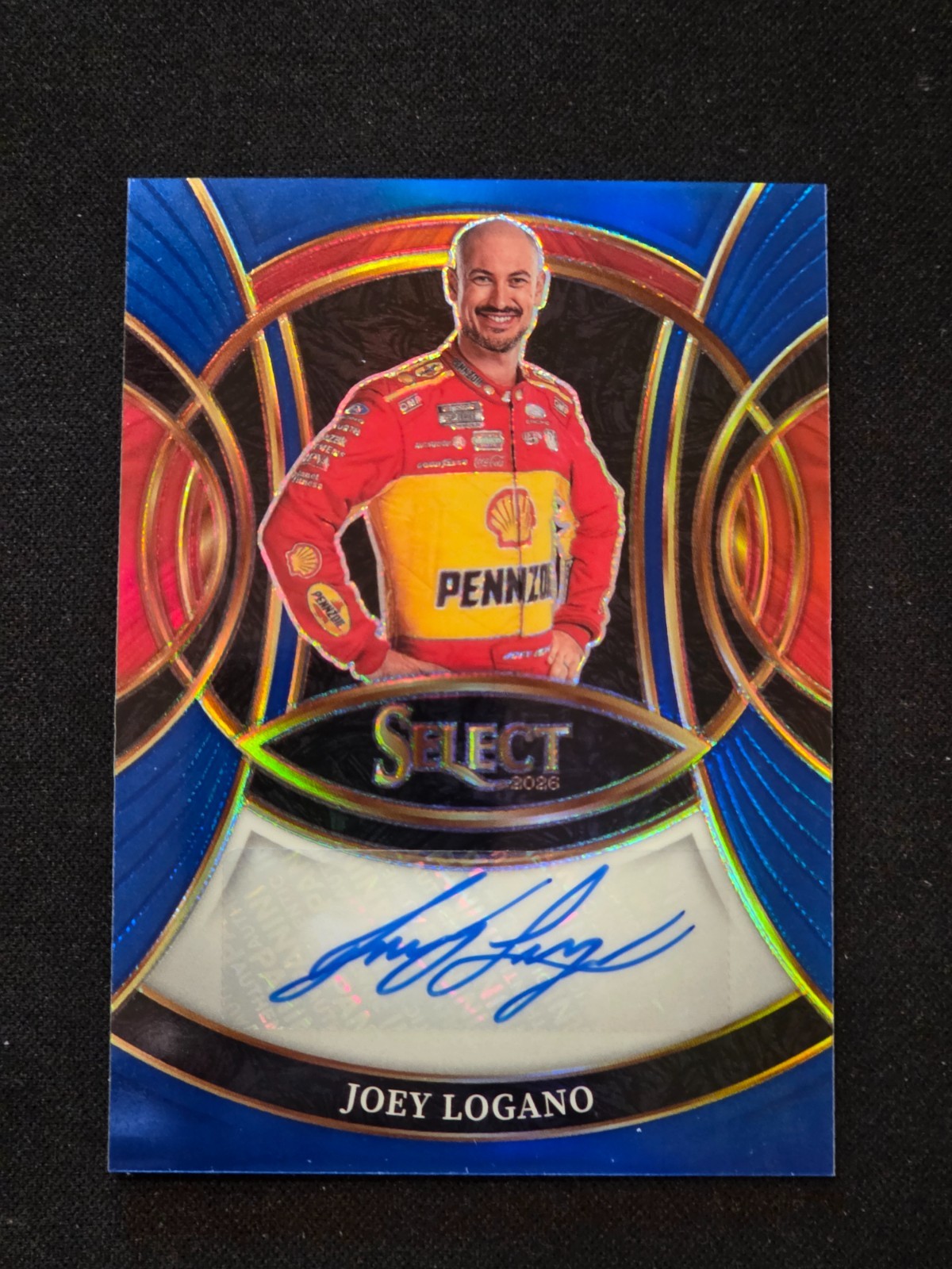 2026 Panini Select Nascar Racing Joey Logano Signatures Auto Blue Prizm 54/99