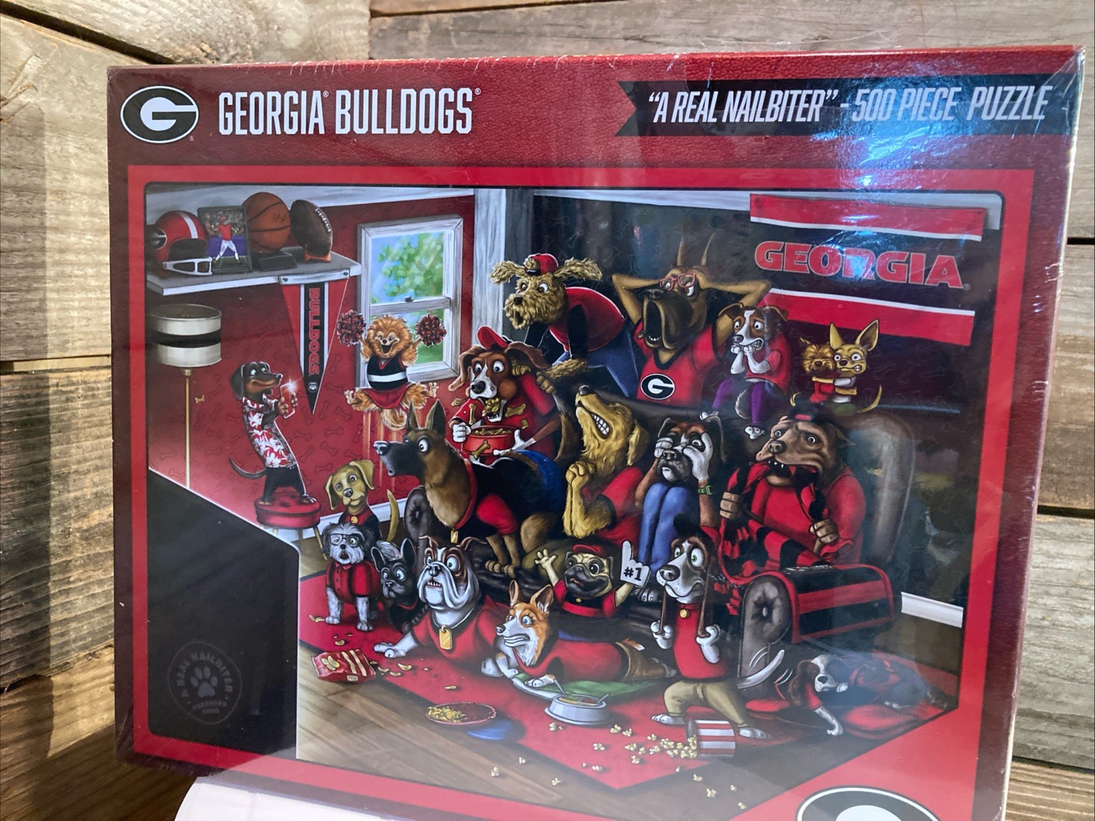 NIB Georgia Bulldogs “A Real Nailbiter” 500 Pcs Puzzle Sealed