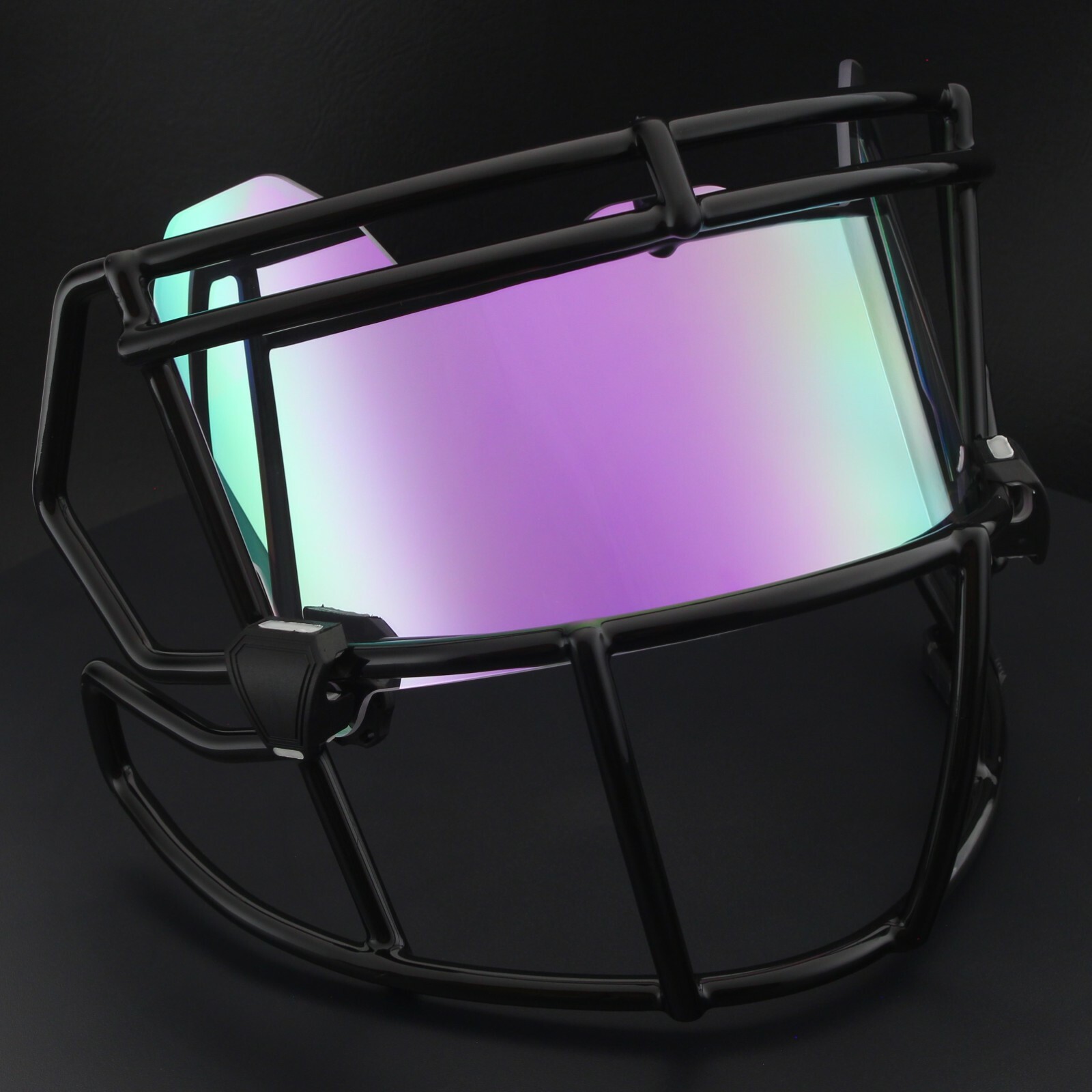 Color-Shift/Tinted Precision Football Helmet Eye Shield / Visor CLEAR REVO GRAPE