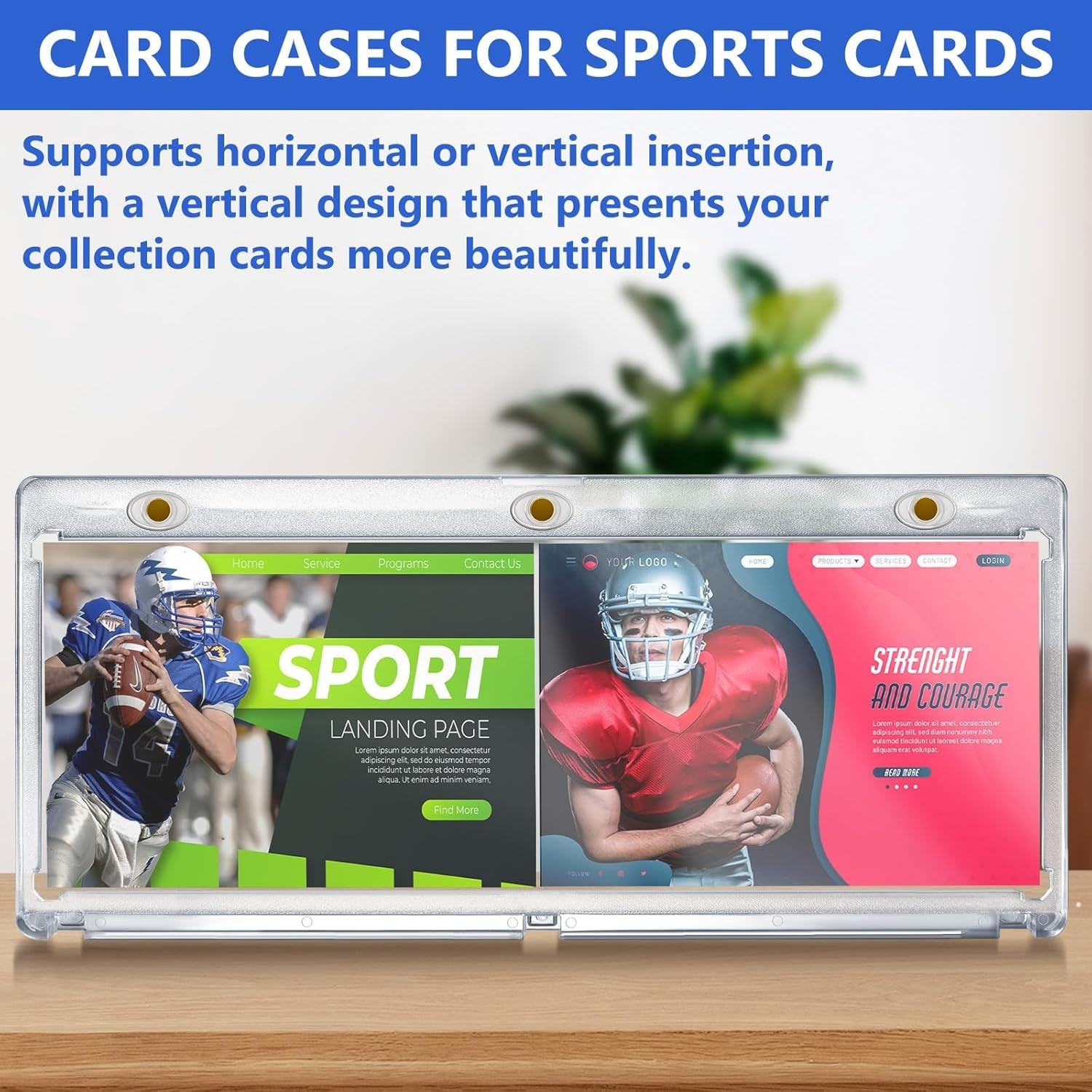 Magnetic Card Holder Horizontal Booklet Card Holder-175PT Magnet Case Trading…