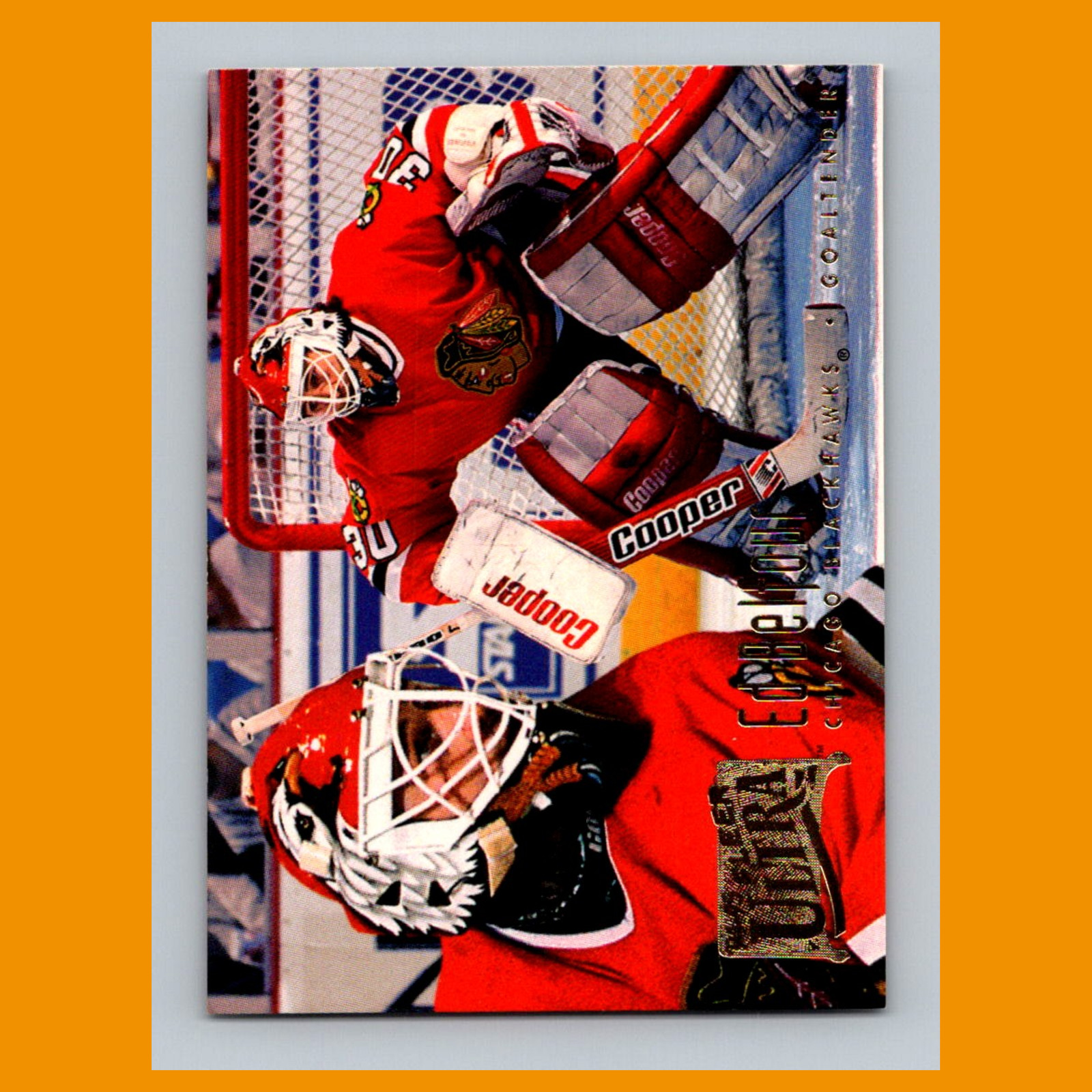 Ed Belfour #39 1994 Fleer Ultra Chicago Blackhawks Hockey Card NHL NM