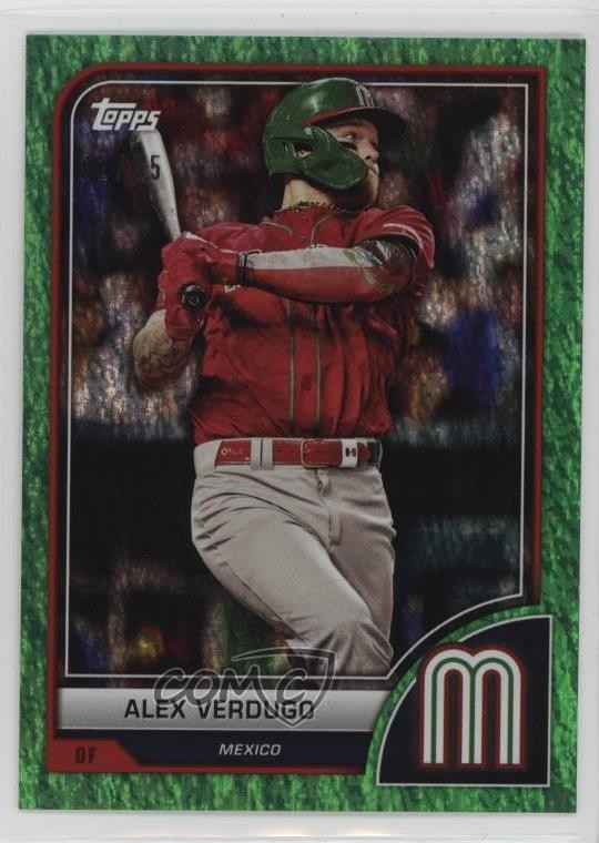 2023 Topps World Baseball Classic Green Sparkle Foil /75 Alex Verdugo #30 07rd