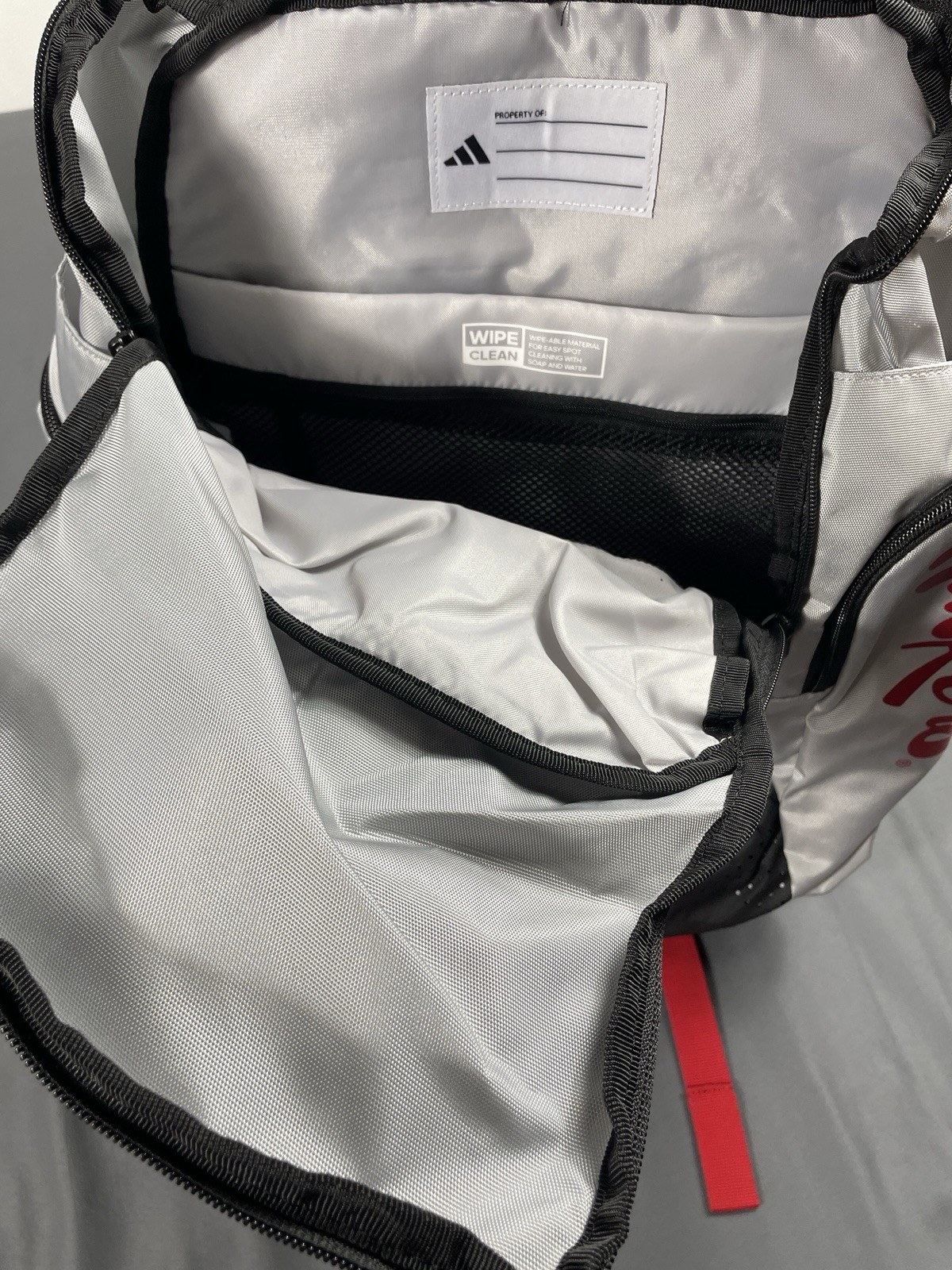 New Adidas 5-Star Team 2 Backpack Gray/Red Nebraska Huskers