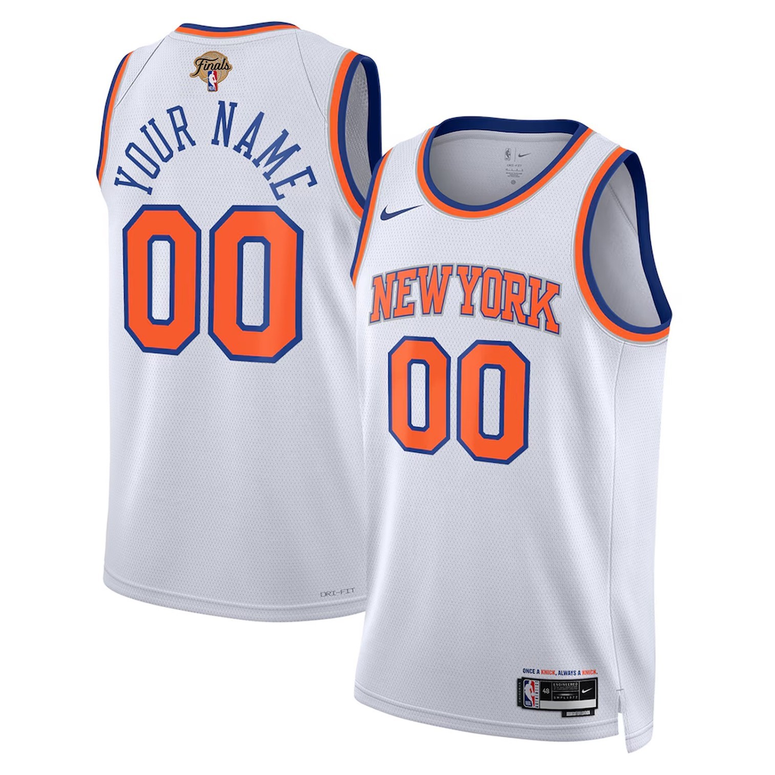 New York Knicks White 2026 Finals Patch Custom – stitched!!