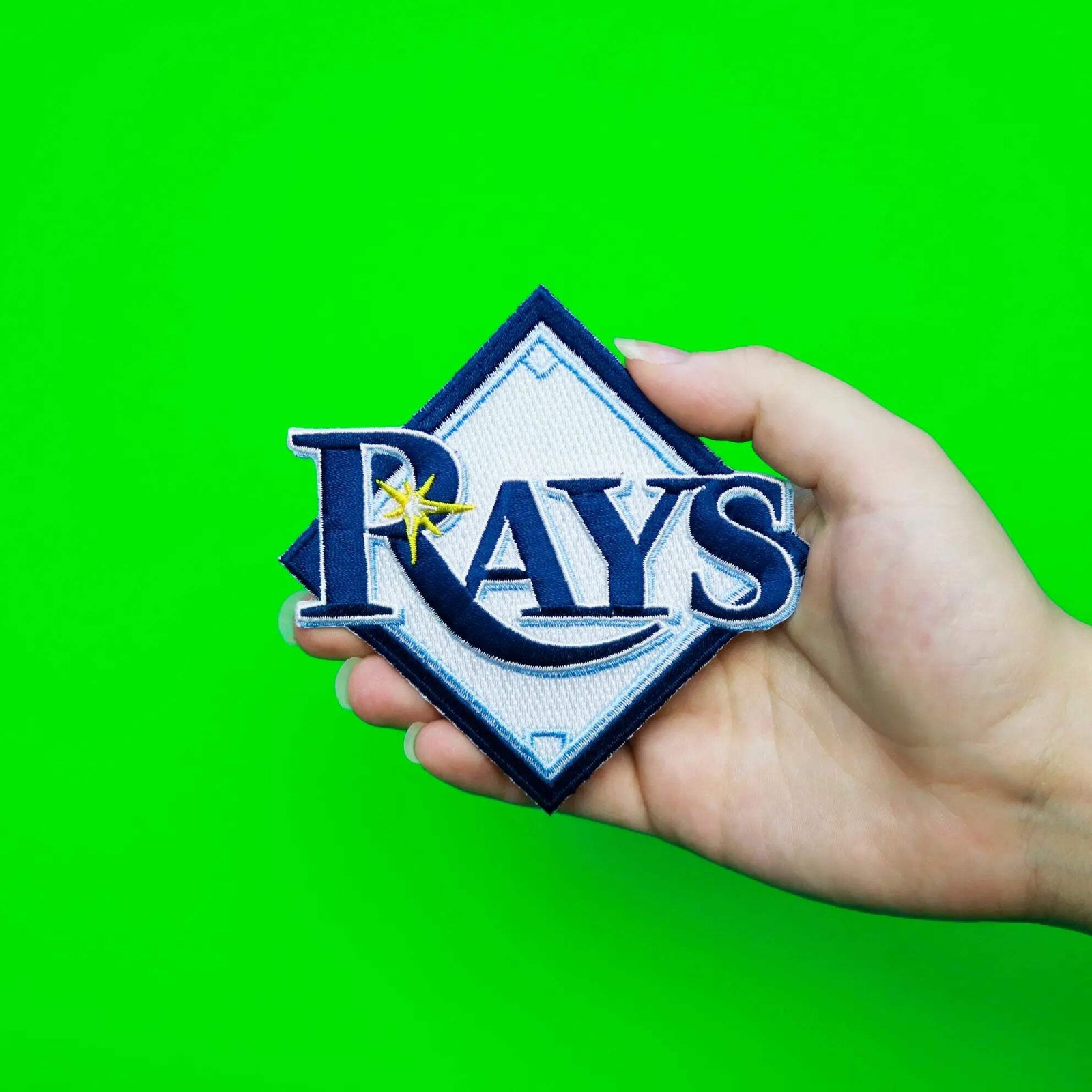 Tampa Bay Rays Primary Team Logo Diamond Sleeve MLB Logo Patch Jersey