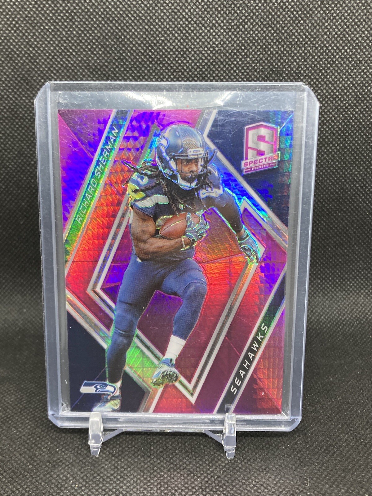 2018 Panini Spectra Neon Pink Prizm /20 Richard Sherman (49ers) #4.2