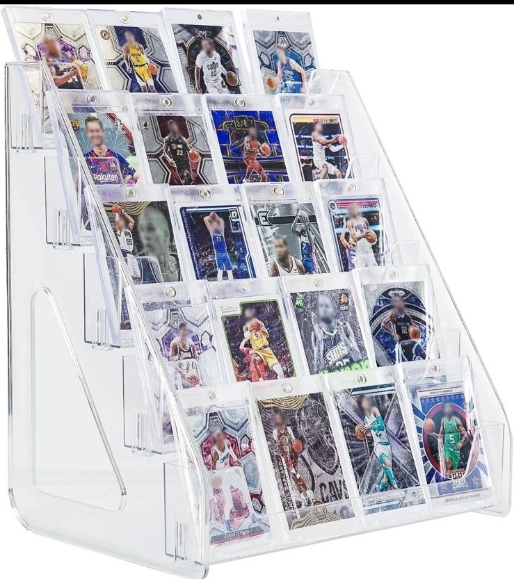Trading Card Display Stand, 5 Tier Vertical Holder (2 Pack)