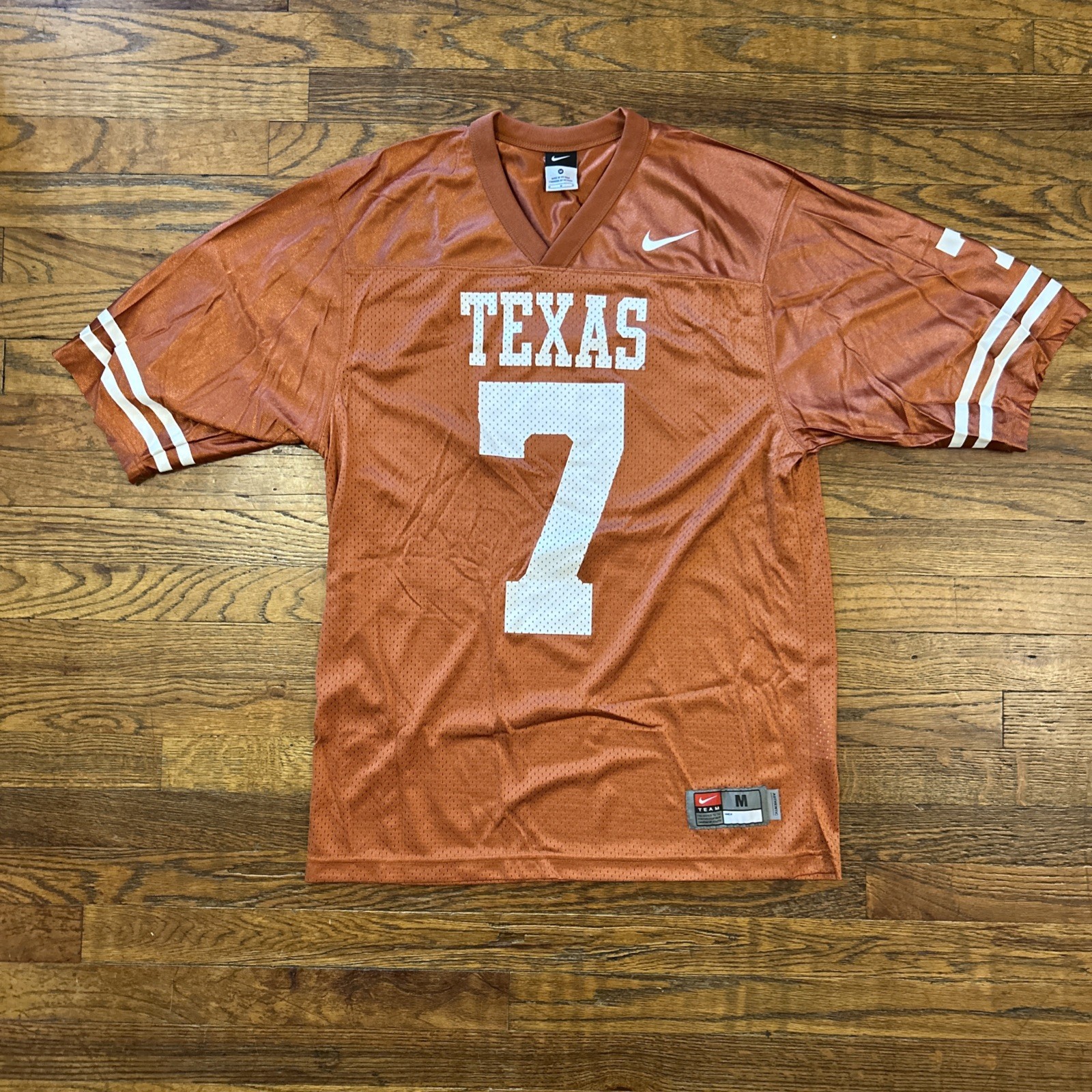 Vintage Texas Longhorns Jersey Mens Medium Orange NCAA Football Nike #7