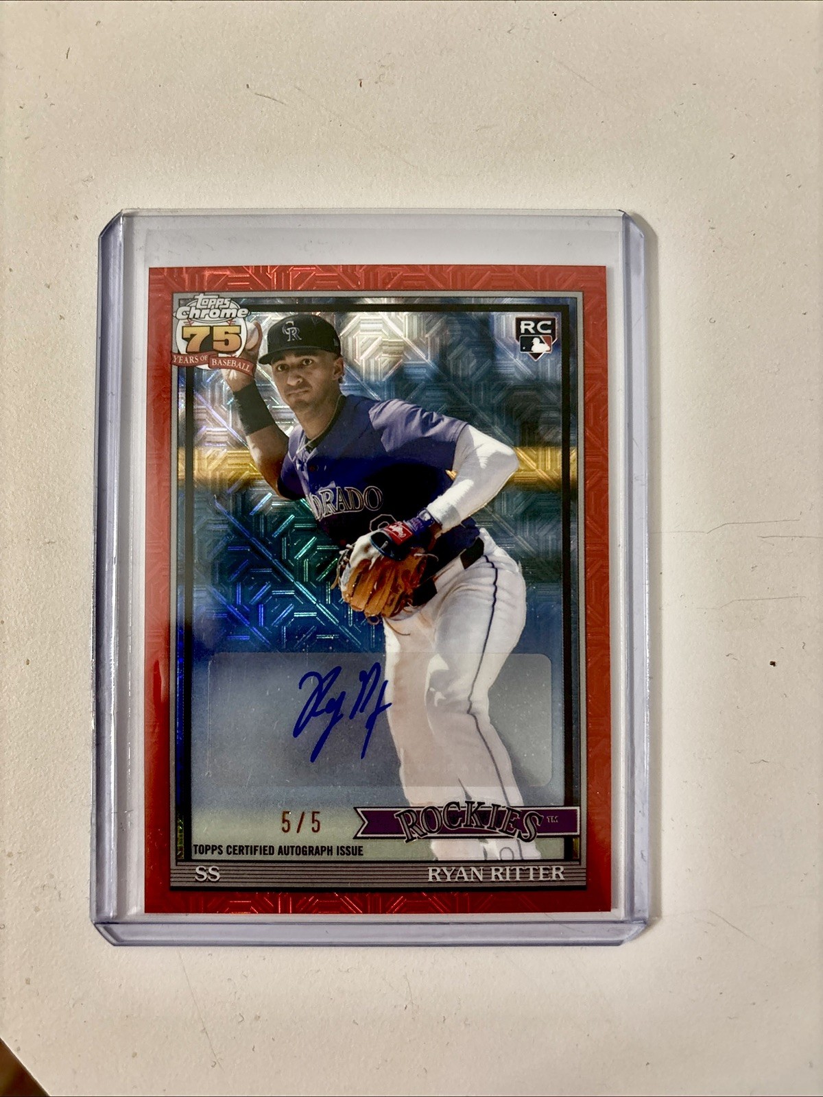 2026 TOPPS SERIES 1 ROCKIES ROOKIE RYAN RITTER SILVER PACK MOJO AUTOGRAPH /5