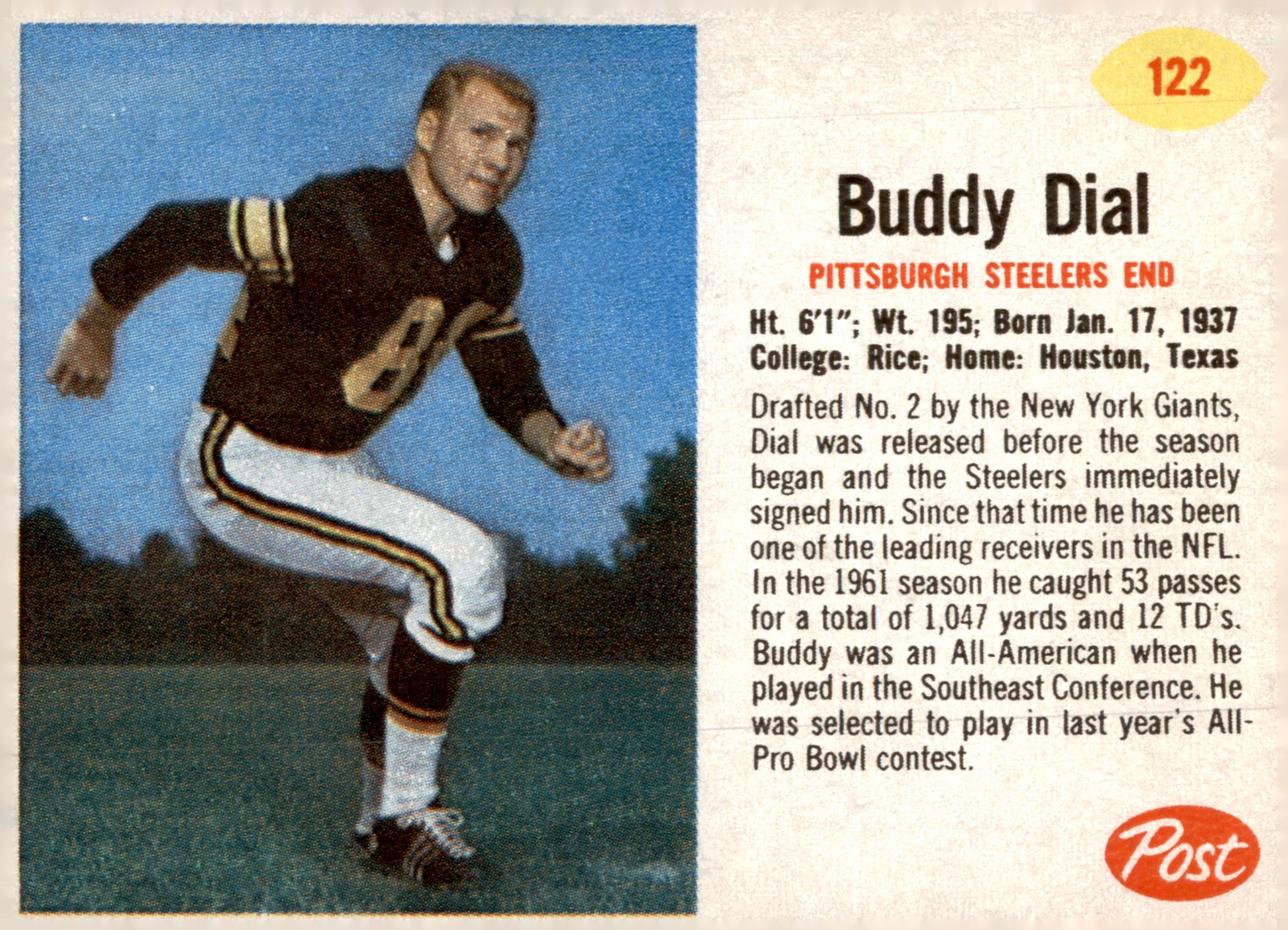1962 Post Cereal #122 Buddy Dial