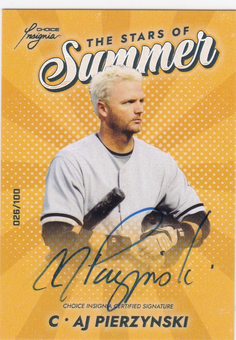 AJ Pierzynski Auto 2026 Choice Stars Of Summer Baseball On Card /100