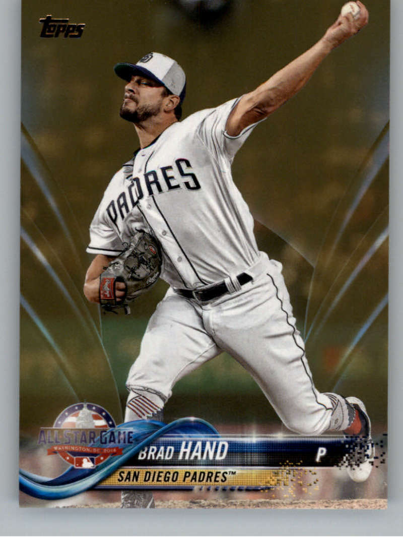 BRAD HAND 2018 TOPPS UPDATE GOLD #US70 1217/2018 PADRES ID:22100