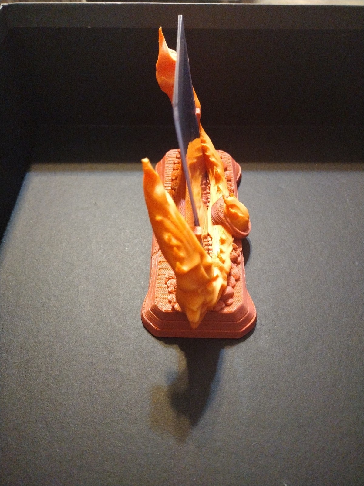 3d printed Fire Elemental Card Display Stand!! Great For Pokemon And Other TCG!!