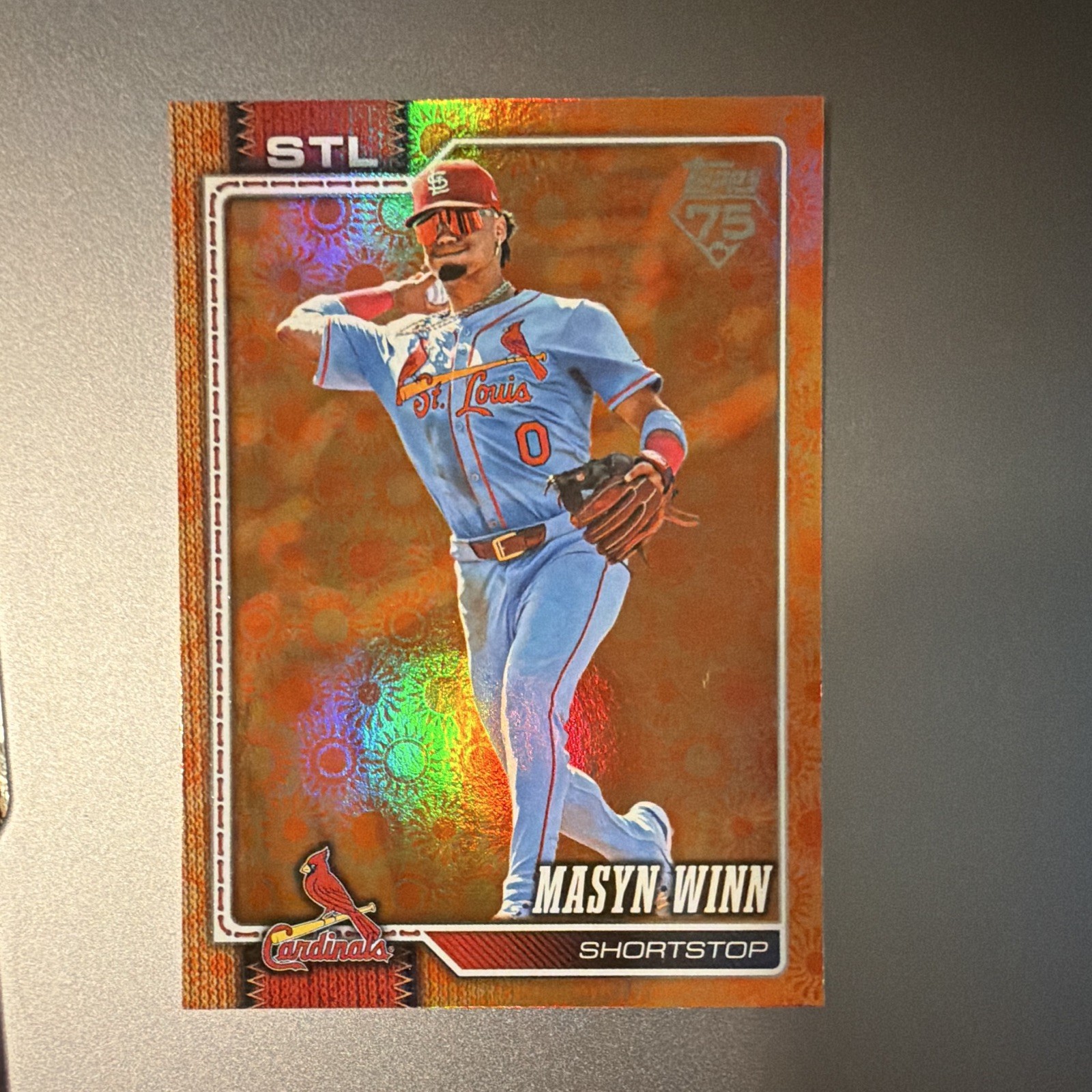 Topps 2026 Series 2 Masyn Winn Topps 75th Anniversary Parallel #526 Cardinals