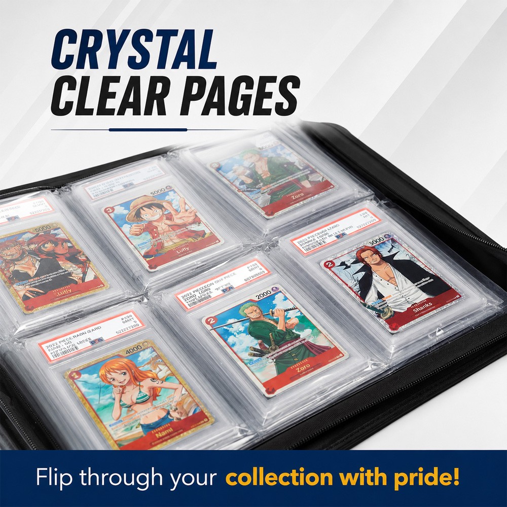 Graded Card Binder – Holds 60 Graded Slabs, Suitable for PSA Slabs | 6 Pockets