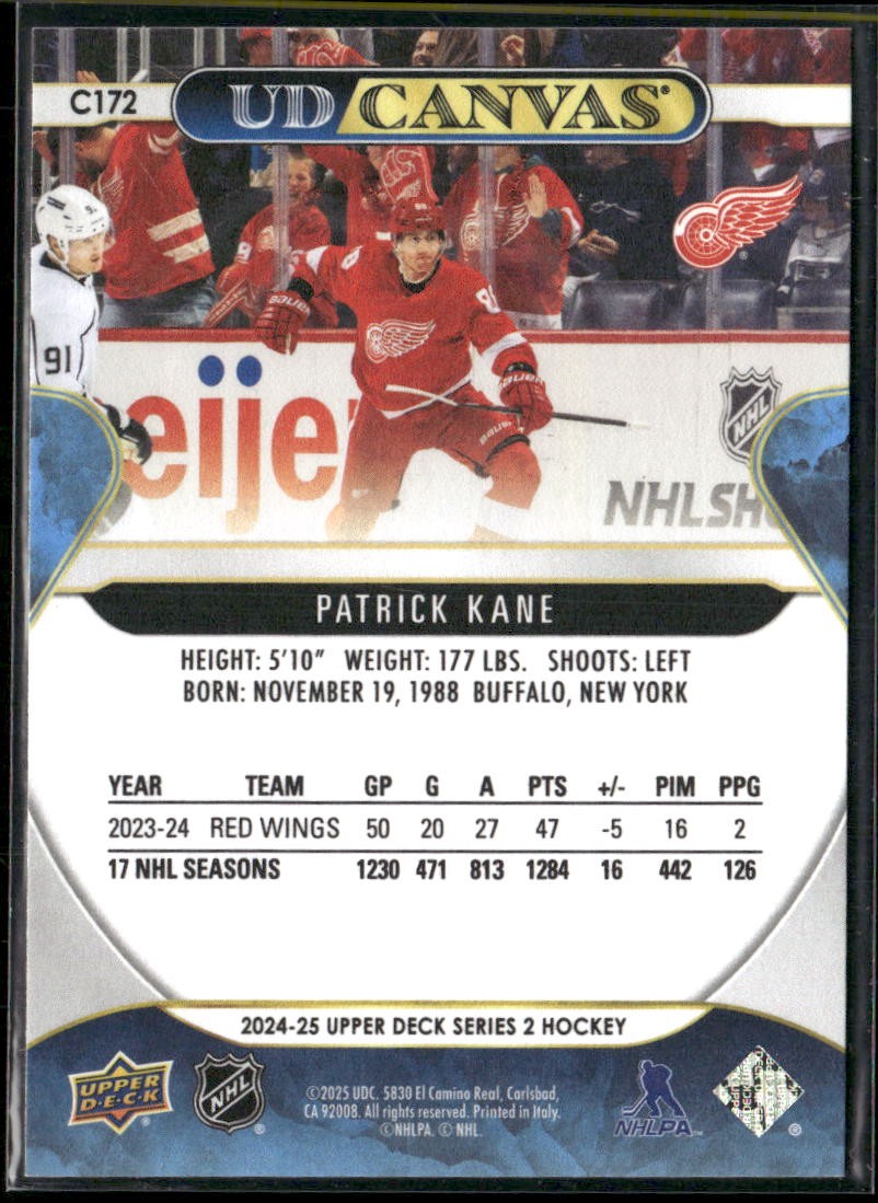 2024-25 Upper Deck Patrick Kane UD Canvas #C172 Detroit Red Wings