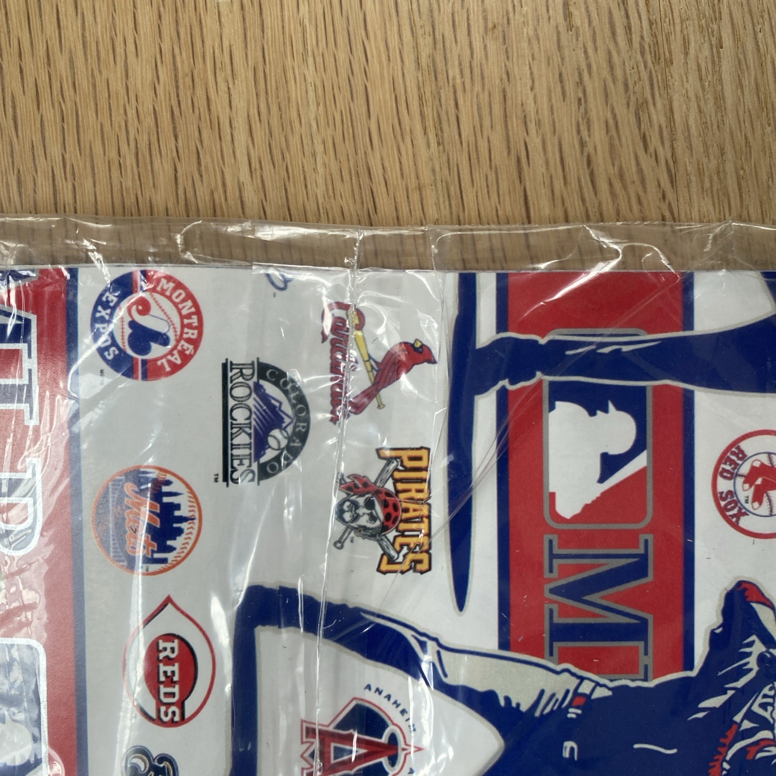 Vintage 2004 MLB All Teams Wrapping Paper Gift Wrap Birthday Holiday Rare