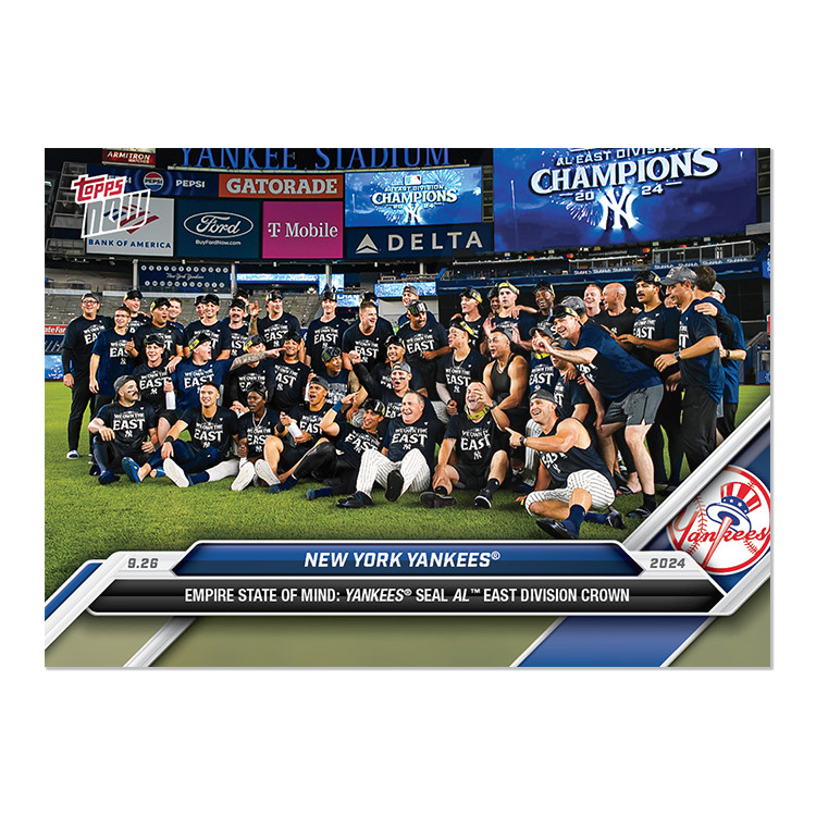 2024 Topps Now 759 Yankees Seal AL East Division Crown -Free Shipping!