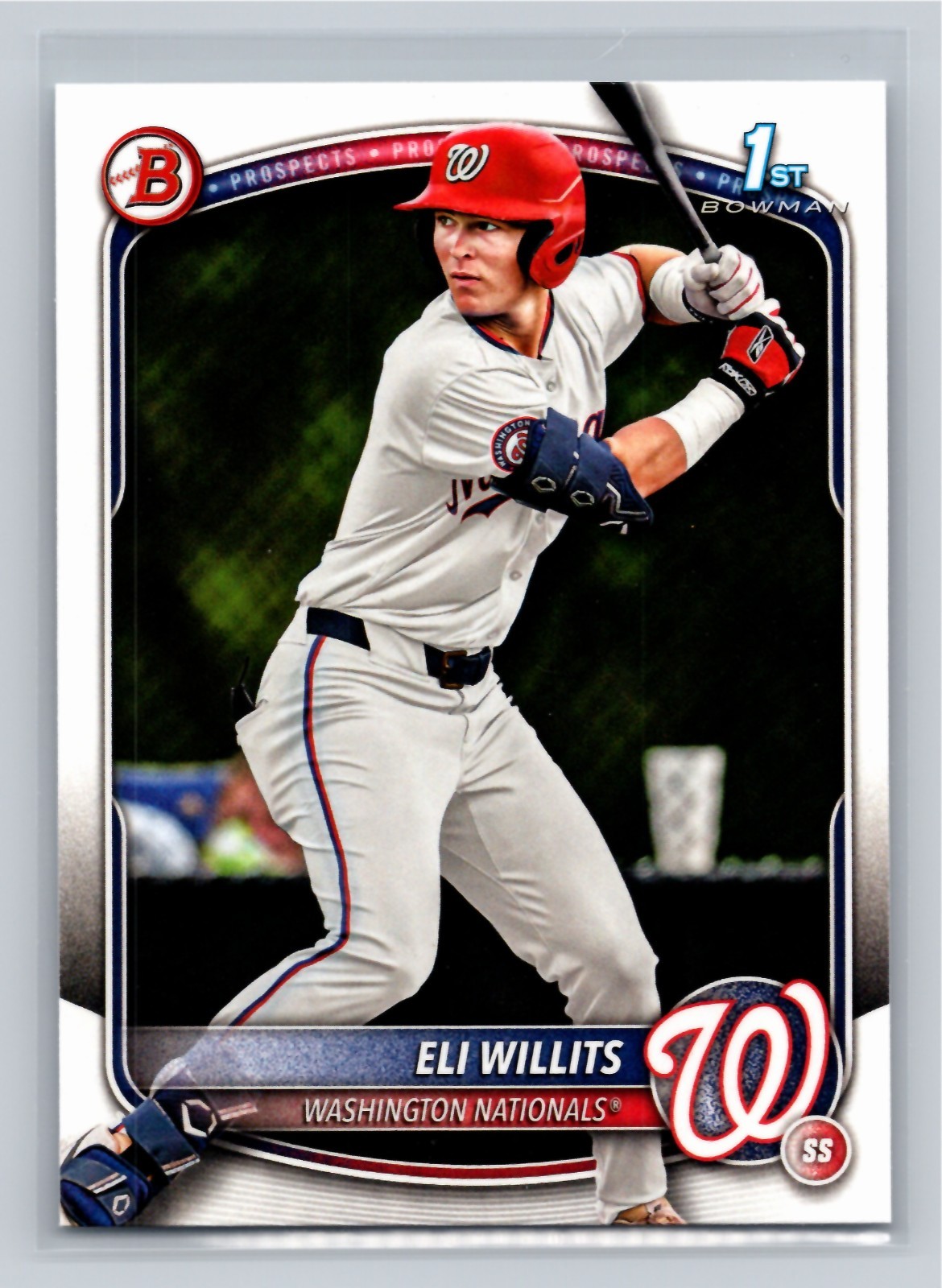 ELI WILLITS 2025 Bowman Draft #BD-1 1st Bowman Paper Washington Nationals A2771