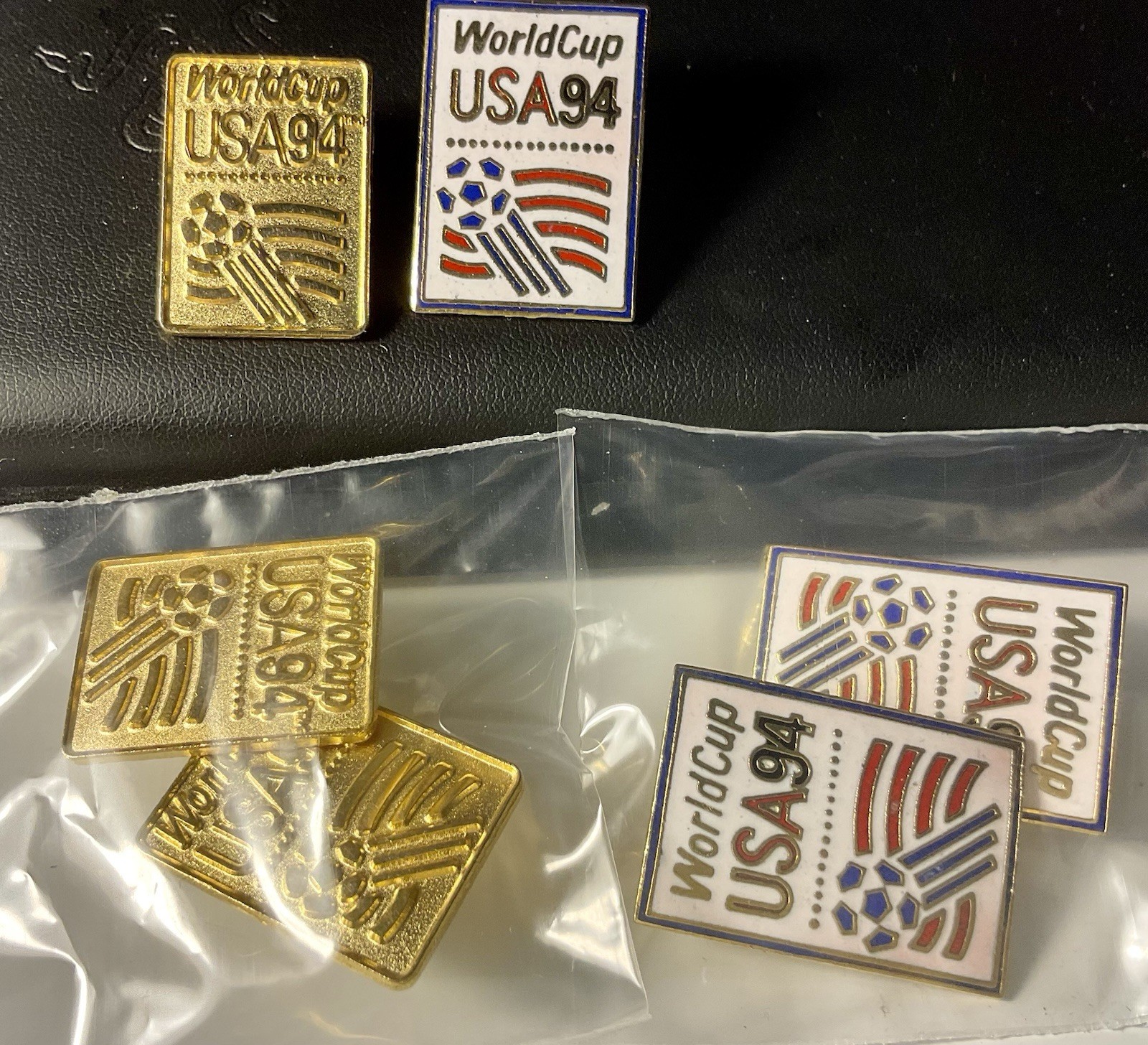 1994 FIFA World Cup USA 94 Peter David Logo Soccer Lapel Hat Pin 6 pins 1 1/2”