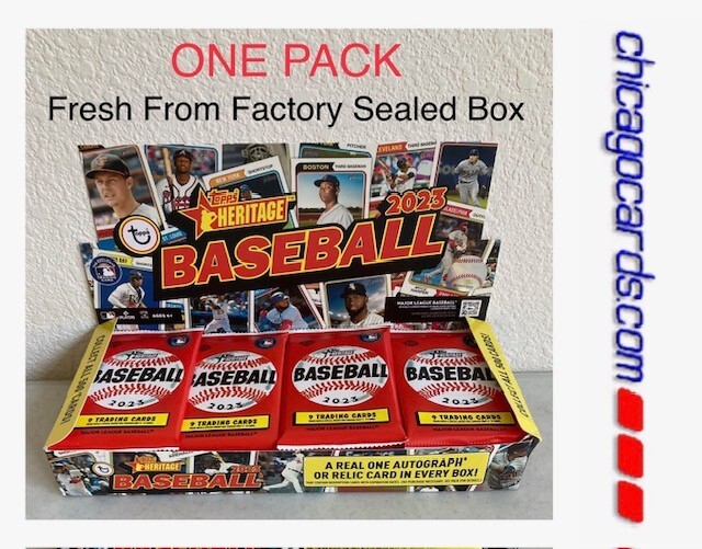 ONE 2023 Topps Heritage Hobby Pack Look4 Rookie RC AUTO Carroll Alvarez Gorman