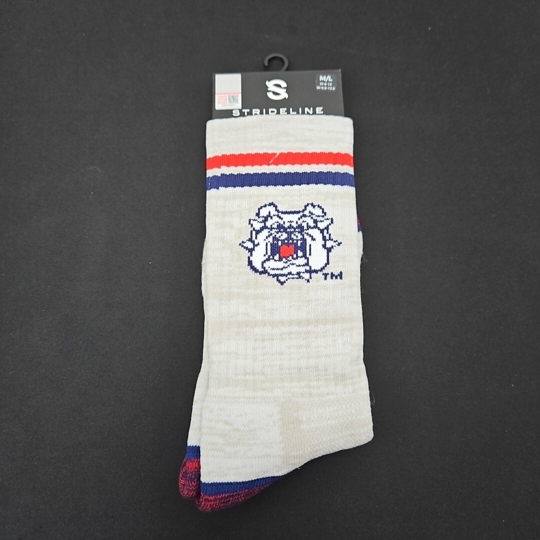 Fresno State Bulldogs Strideline Socks NCAA Gray Size Large New