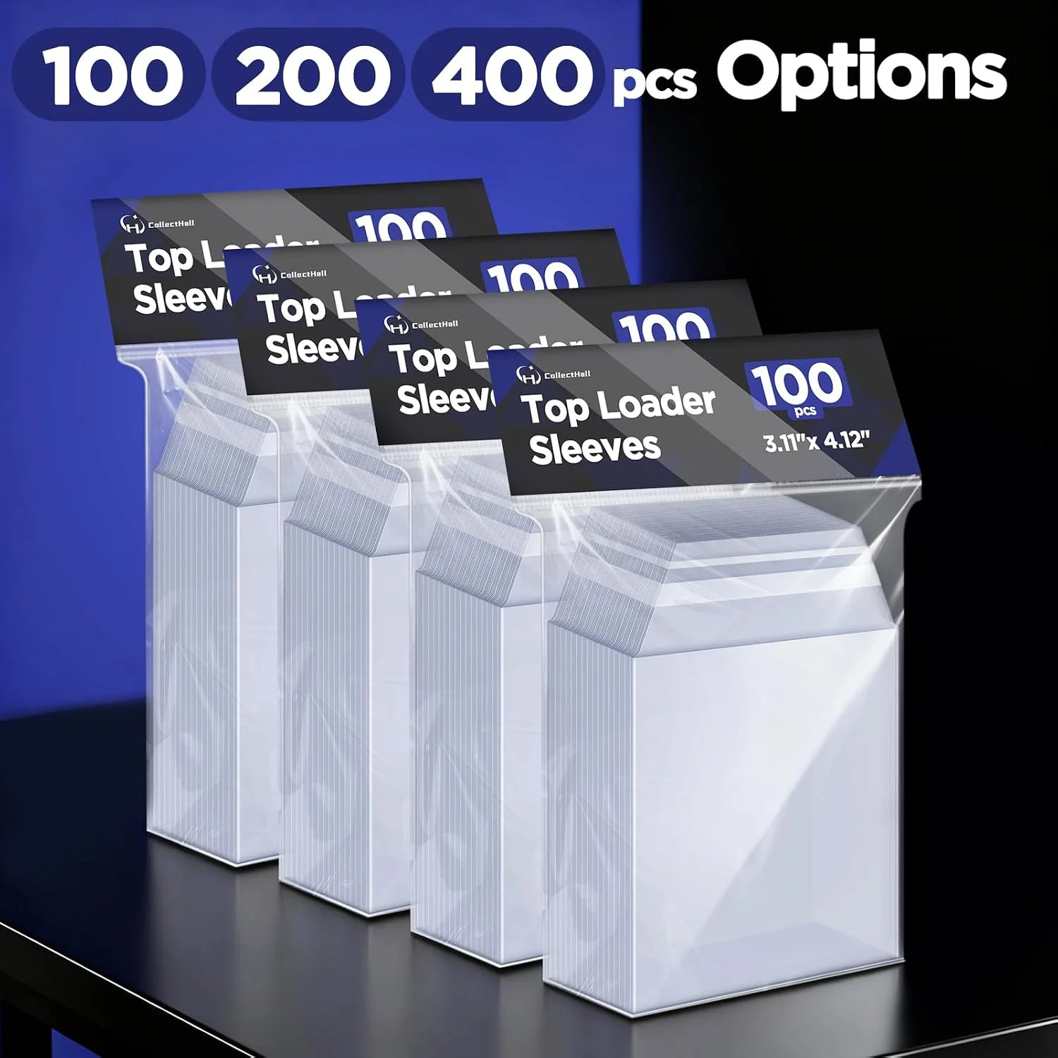 Top Loader Sleeves, Bulk 100/200 / 400 PCS Penny Sleeves for Top Loaders, Reseal