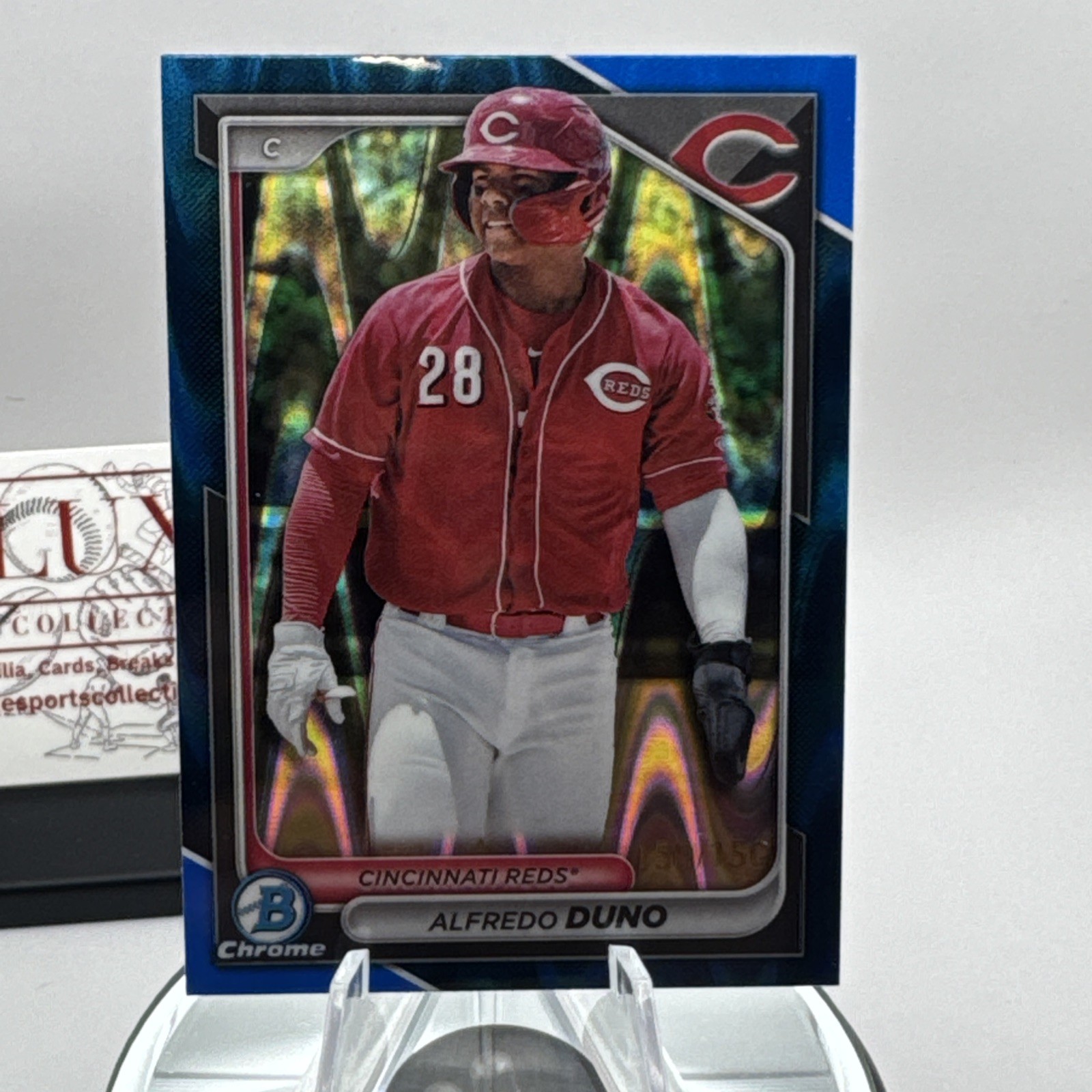 2024 Bowman – Chrome Prospects Alfredo Duno #BCP-51 Blue RayWave Refractor /150