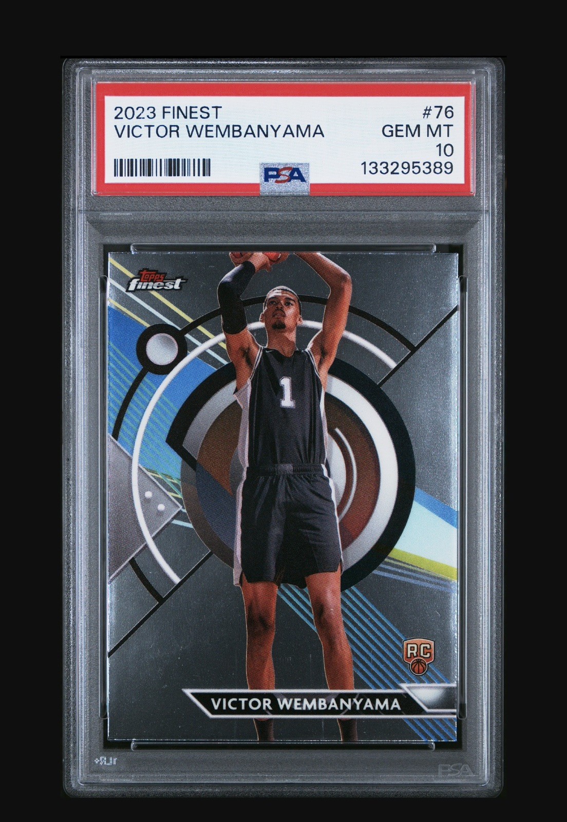 2023 Topps Finest VICTOR WEMBANYAMA Rookie Card (RC) #76 PSA 10 GEM MINT Spurs