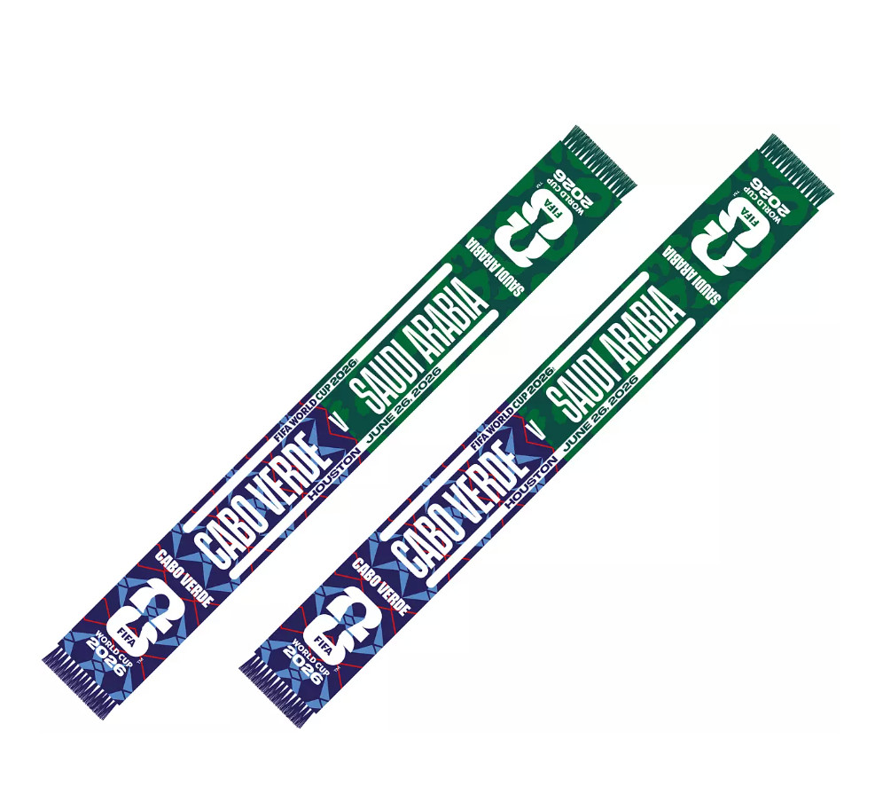 NWT 100% Authentic World Cup Cabo Verde Saudi Arabia Match Scarf Bank Exclusive