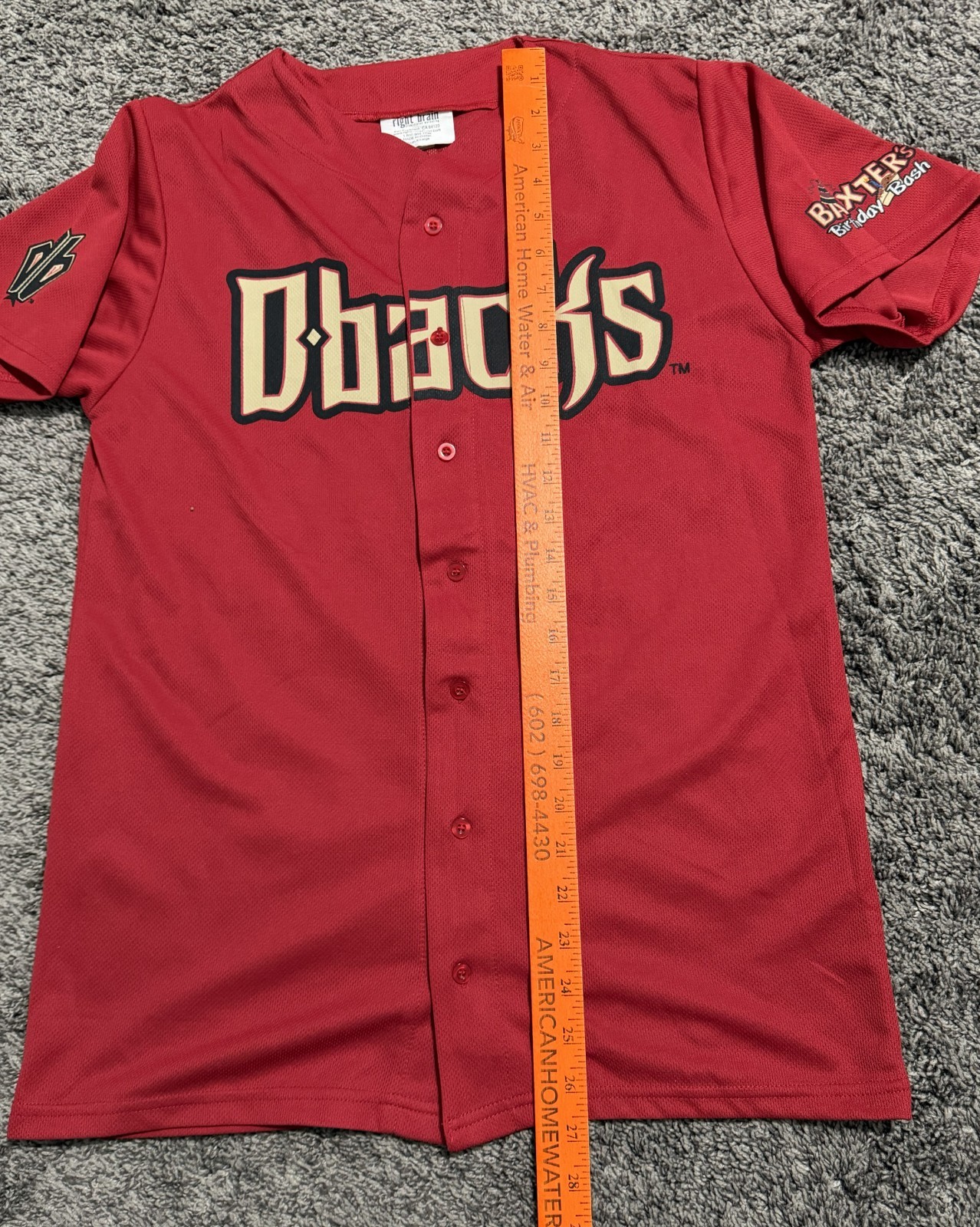 SEALED AZ Diamondbacks Baxter Birthday Bash Jersey 2010 Kids Only SGA – Youth XL
