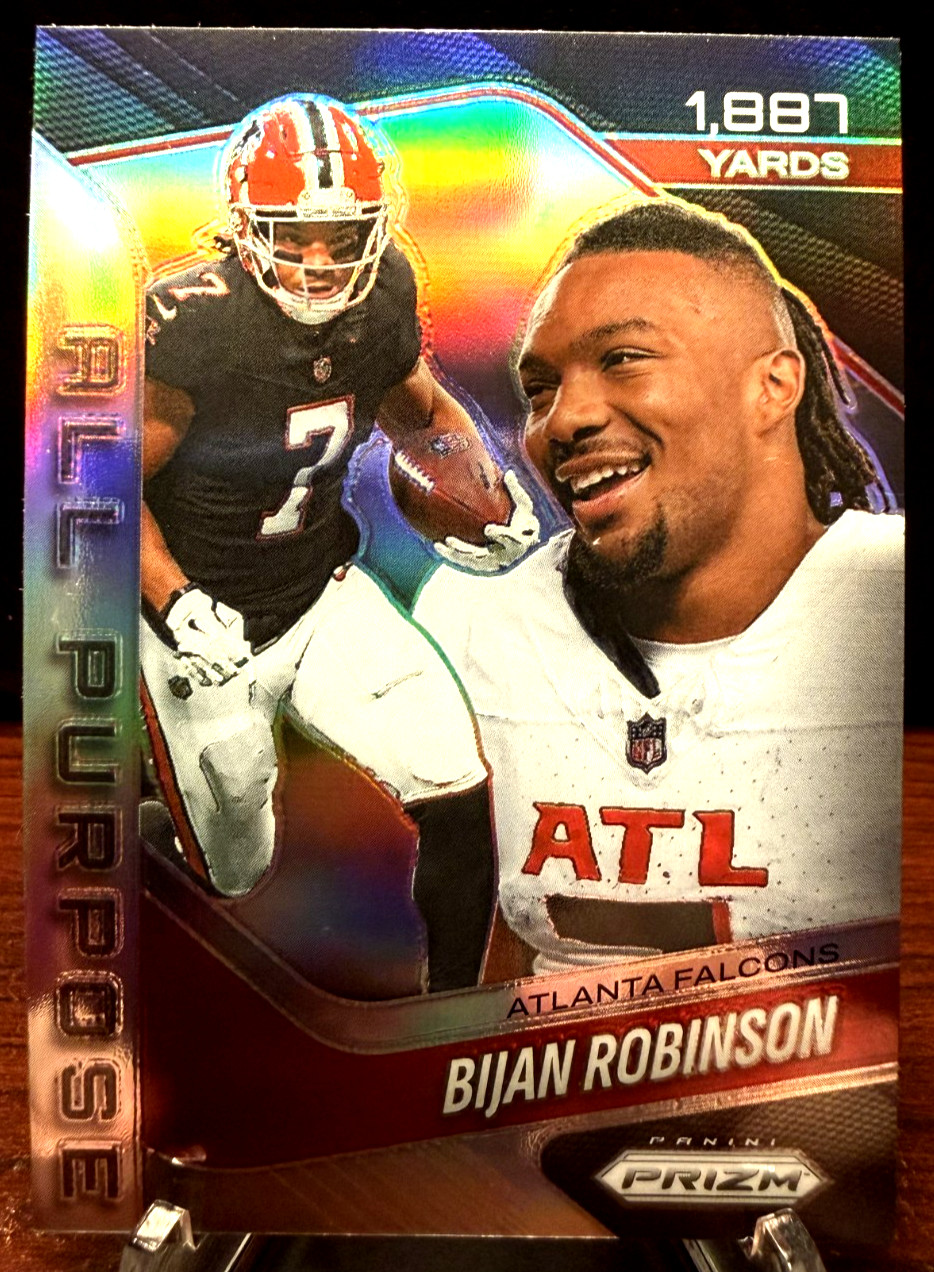Bijan Robinson Silver Prizm All Purpose Insert-2025 Panini Prizm Atlanta Falcons