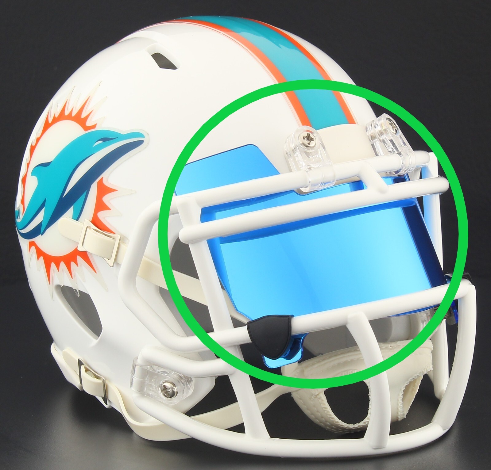 EYE SHIELD / VISOR ONLY! for MIAMI DOLPHINS Mini Football Helmet