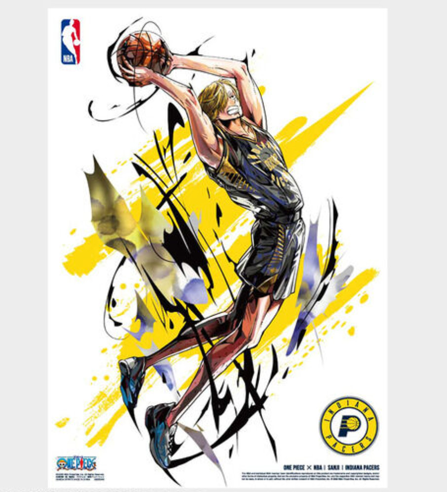 ONE PIECE x NBA Mini Poster Set 10 Sheets Limited Japan Official New