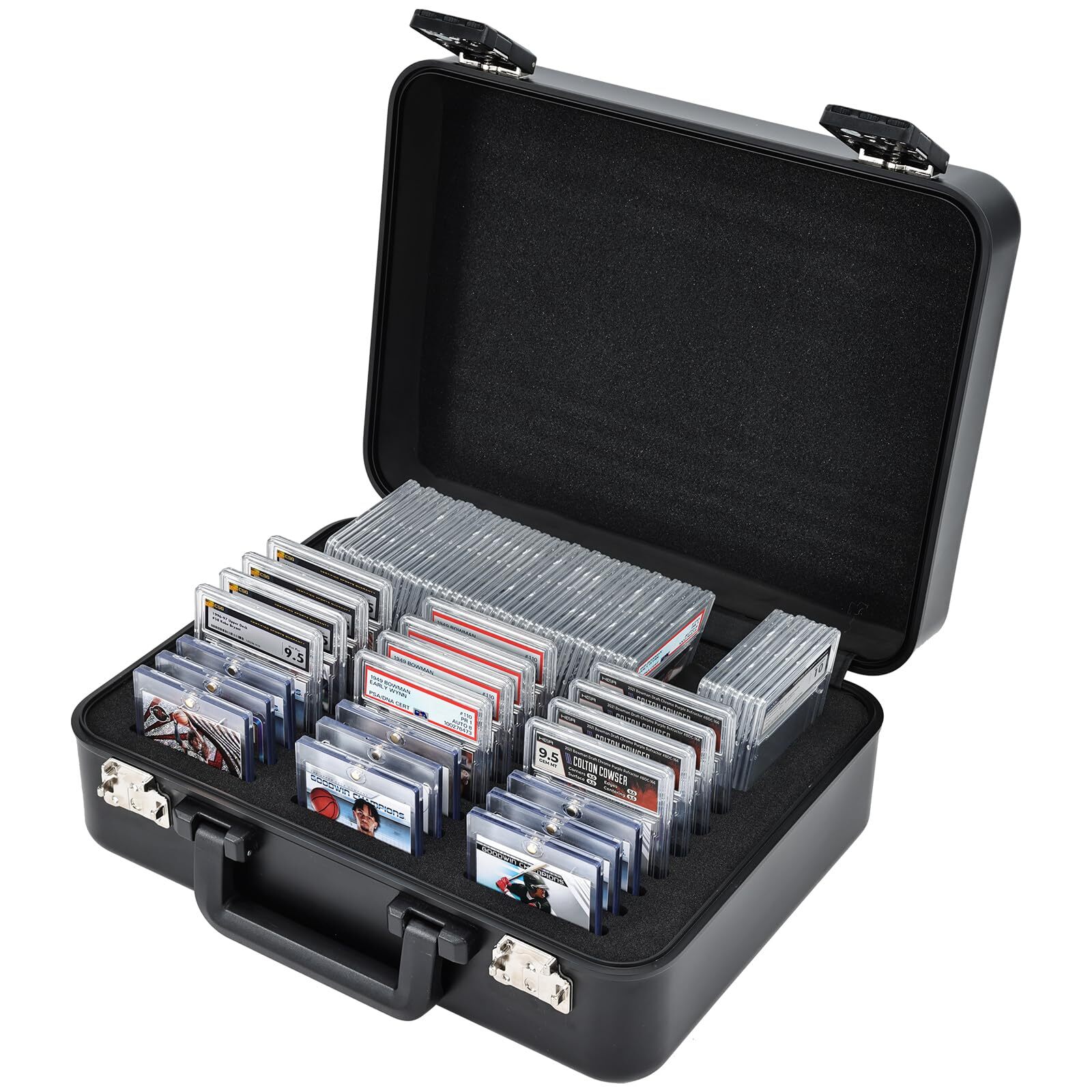 Graded Card Case with Individual Slots Storage Box, Trading Card Cases for Sport