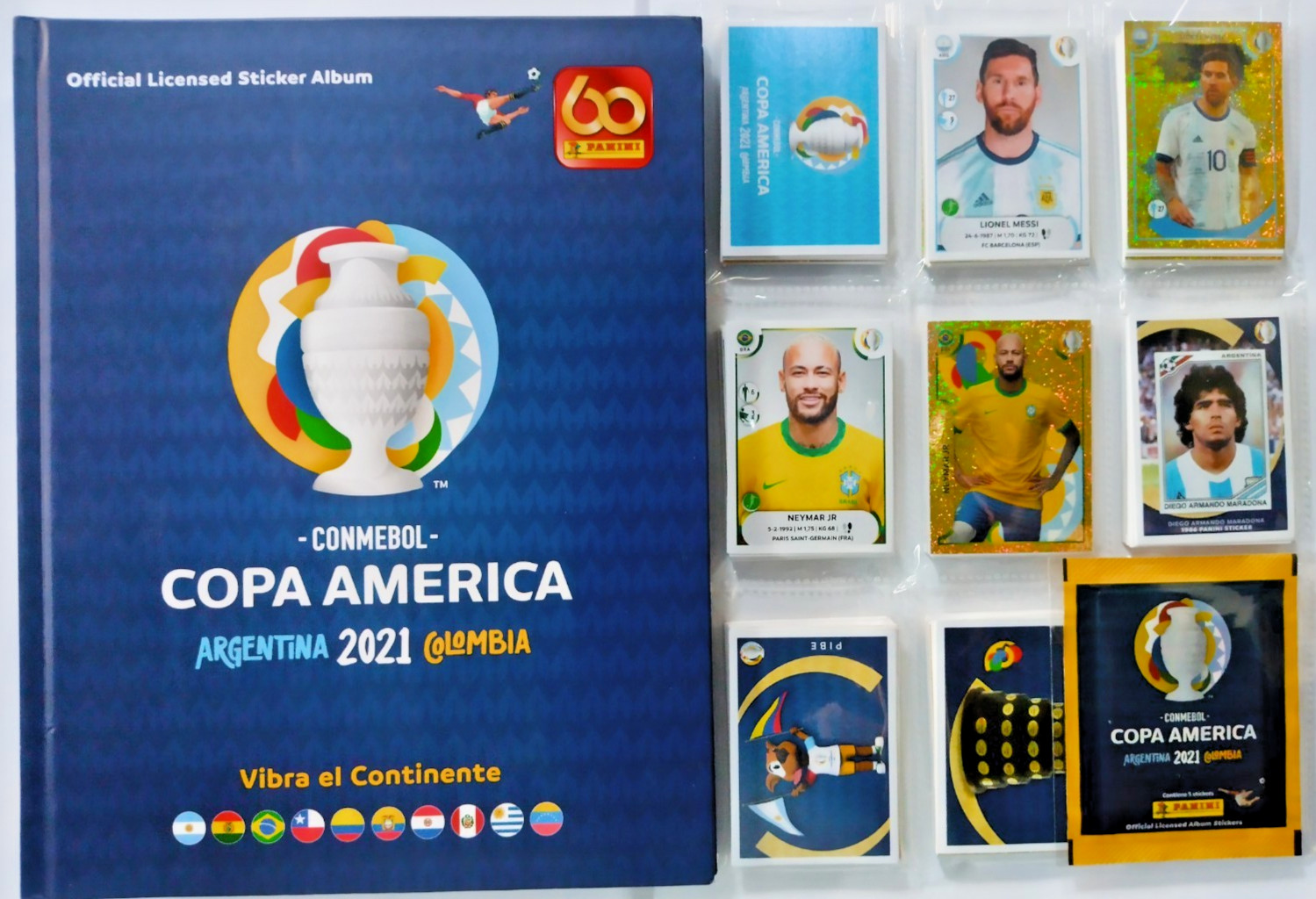 COPA AMERICA ARGENTINA / COLOMBIA 2021 PANINI – ALBUM HARDCOVER + FULL SET 369