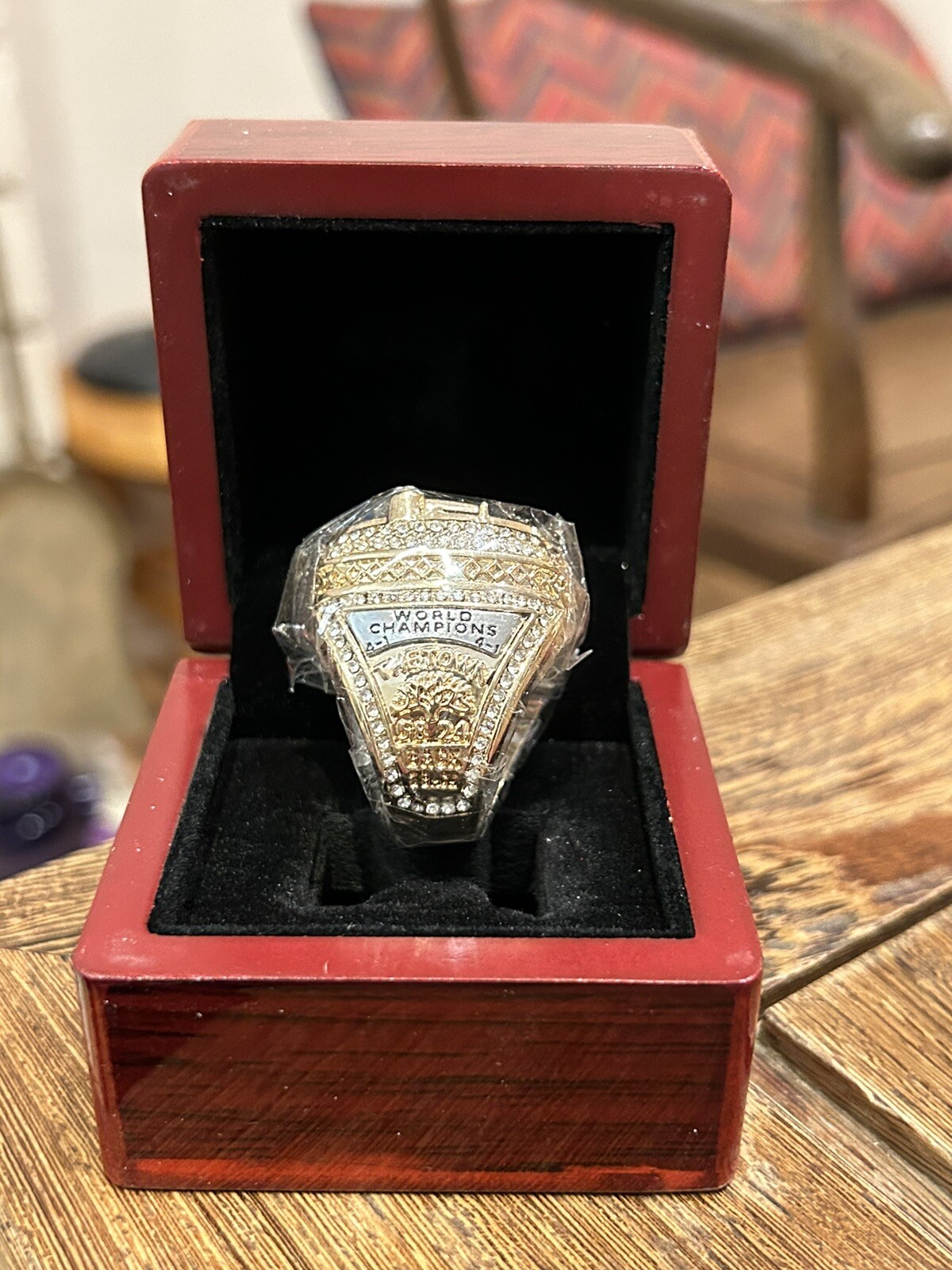 Stephen Curry 2018 Golden State Warriors Championship Ring W Wooden Display Box