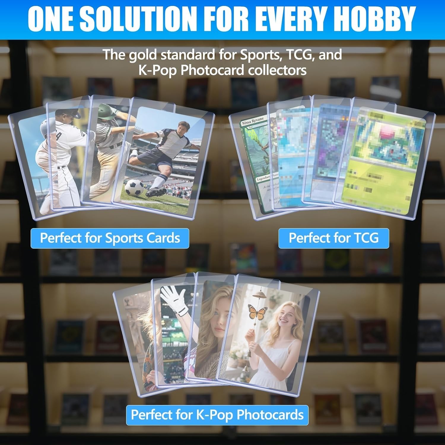 200 Top Loader Thick Card Load Holder Storage for Trading Cards Sports Soft Penn